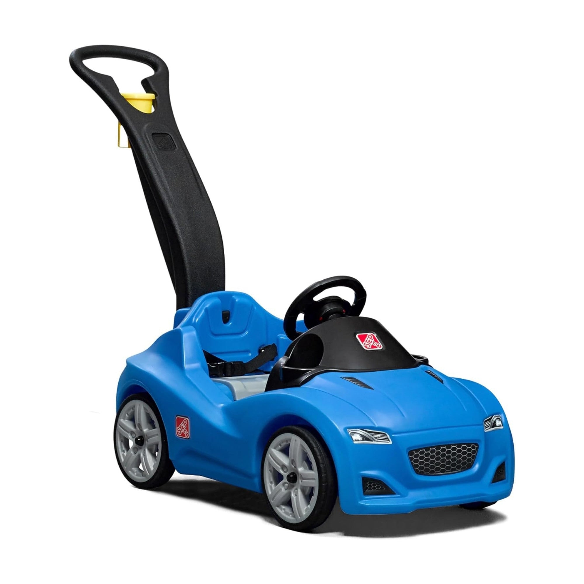 سيارة ويسبر رايد كروزر من ستيب 2، مقعد واحد للأطفال، سهلة التخزين مع حزام أمان وبوق وصندوق تخزين، مناسبة للأطفال من الأولاد والبنات من سن 18 شهرًا فما فوق، باللون الأزرق والوردي والأحمر والرمادي