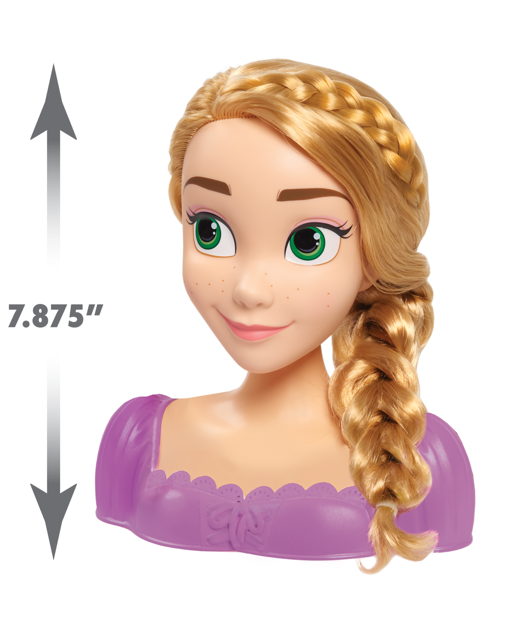 مجموعة لعب تظاهرية بشعر أشقر بطول 8 بوصات، مكونة من 7 قطع من رأس تصفيف الشعر المتشابك مع ملحقات رابونزل من ديزني برنسيس، لعبة لعب أدوار مرخصة رسميًا للأطفال من سن 3 سنوات فما فوق من جاست بلاي