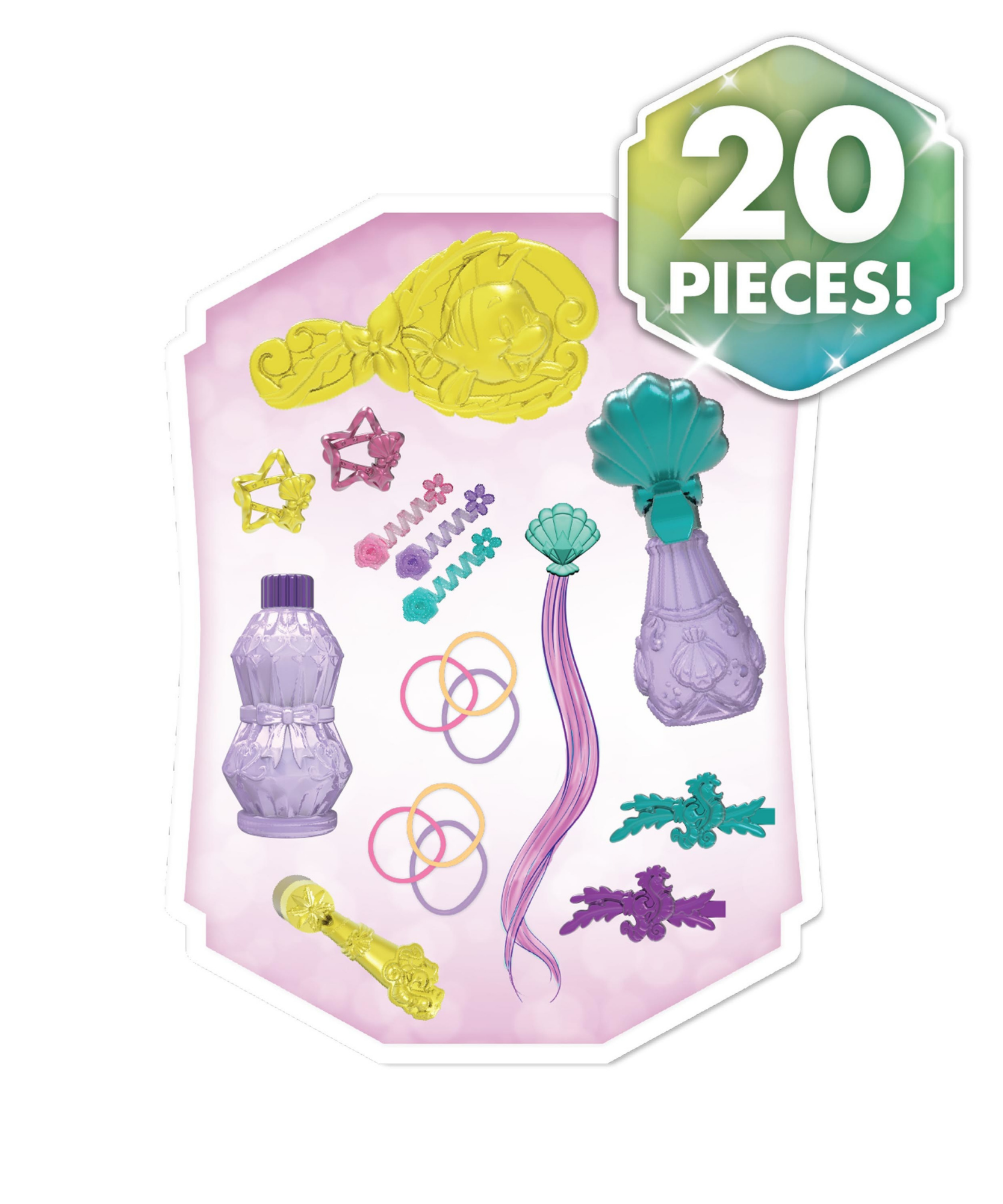 مجموعة لعب تظاهرية بشعر أحمر من ديزني برنسيس، 20 قطعة، مع ملحقات، تتضمن أريل، مقاس 8 بوصات، لعبة لعب أدوار مرخصة رسميًا للأطفال من سن 3 سنوات فما فوق من جاست بلاي