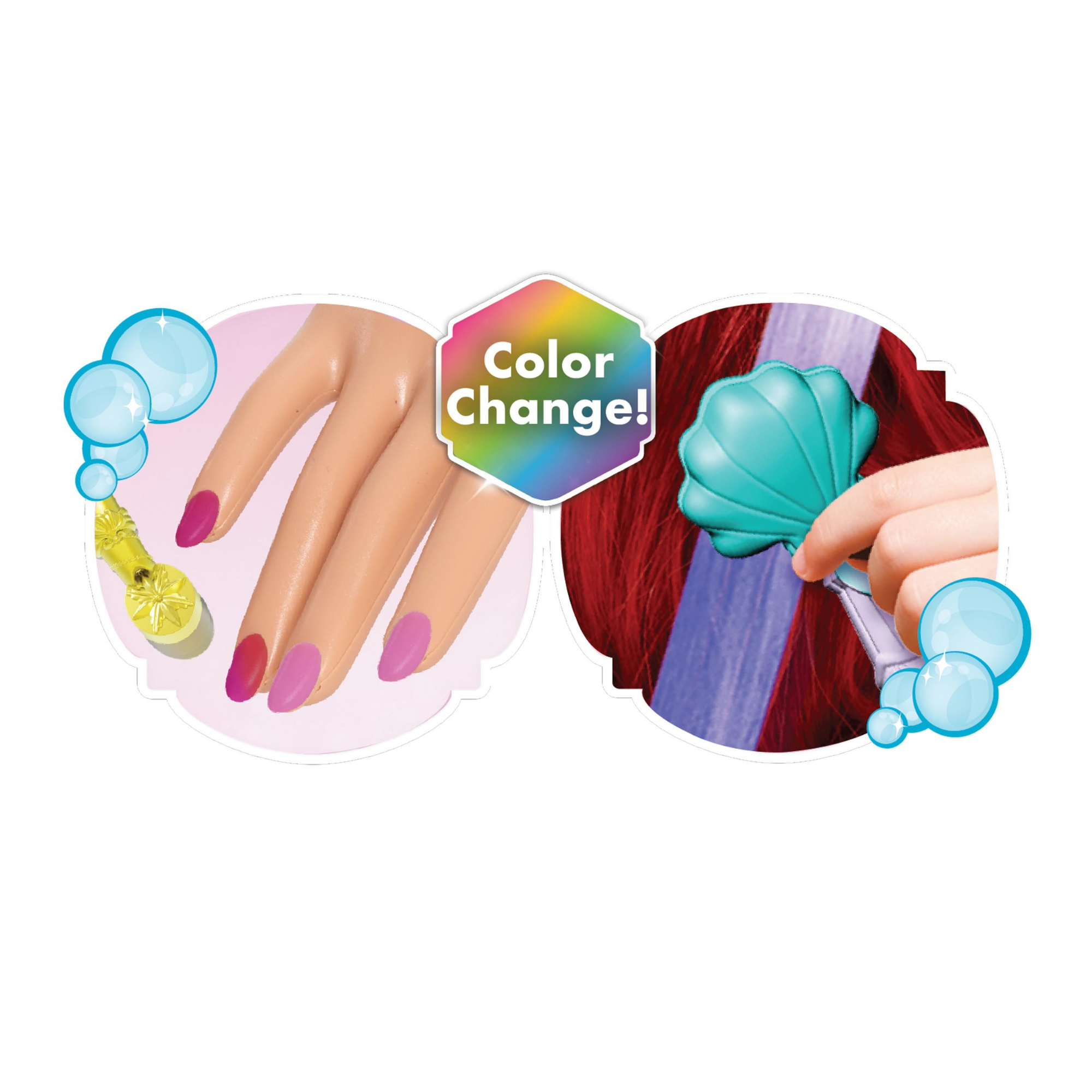 مجموعة لعب تظاهرية بشعر أحمر من ديزني برنسيس، 20 قطعة، مع ملحقات، تتضمن أريل، مقاس 8 بوصات، لعبة لعب أدوار مرخصة رسميًا للأطفال من سن 3 سنوات فما فوق من جاست بلاي