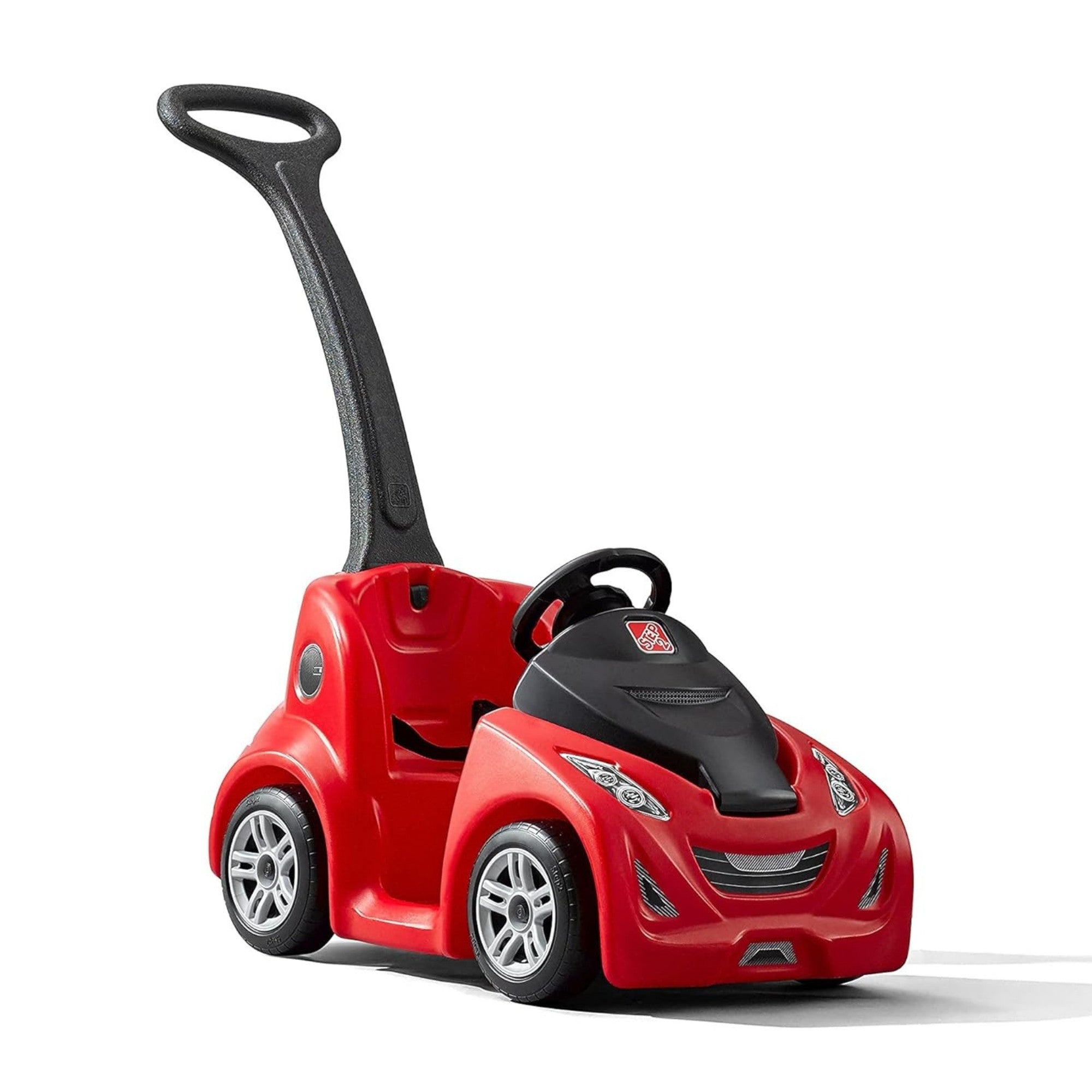 Step2 Buggy GT, Single Seater Kids Push Car, Easy to Store Ride On Toy with Seatbelt, Horn and Storage Trunk, Suitable for Children both Boys and Girls Aged 18m and Above, Red