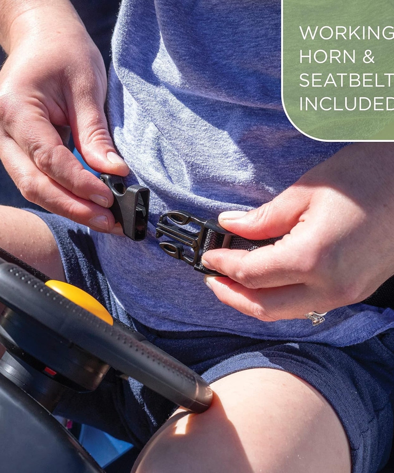 Step2 Buggy GT, Single Seater Kids Push Car, Easy to Store Ride On Toy with Seatbelt, Horn and Storage Trunk, Suitable for Children both Boys and Girls Aged 18m and Above, Blue