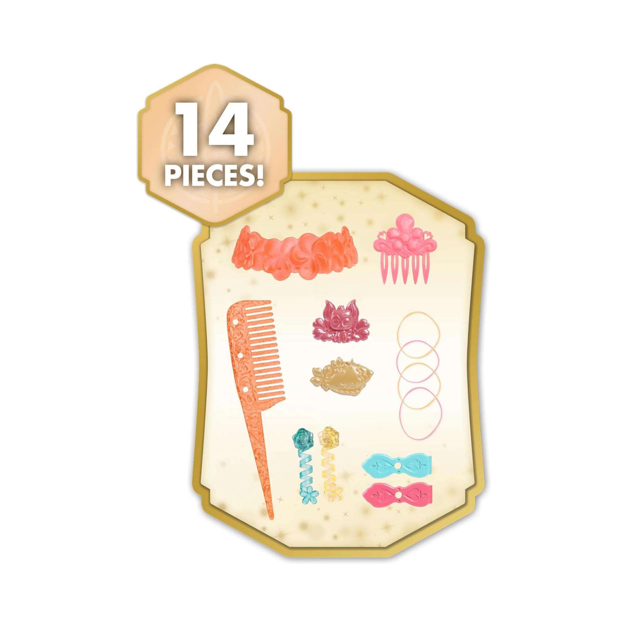 مجموعة لعب تظاهرية بشعر بني من ديزني برنسيس، مكونة من 14 قطعة مع ملحقات، تتميز بموانا، مقاس 8 بوصات، لعبة لعب أدوار مرخصة رسميًا للأطفال من سن 3 سنوات فما فوق من جاست بلاي