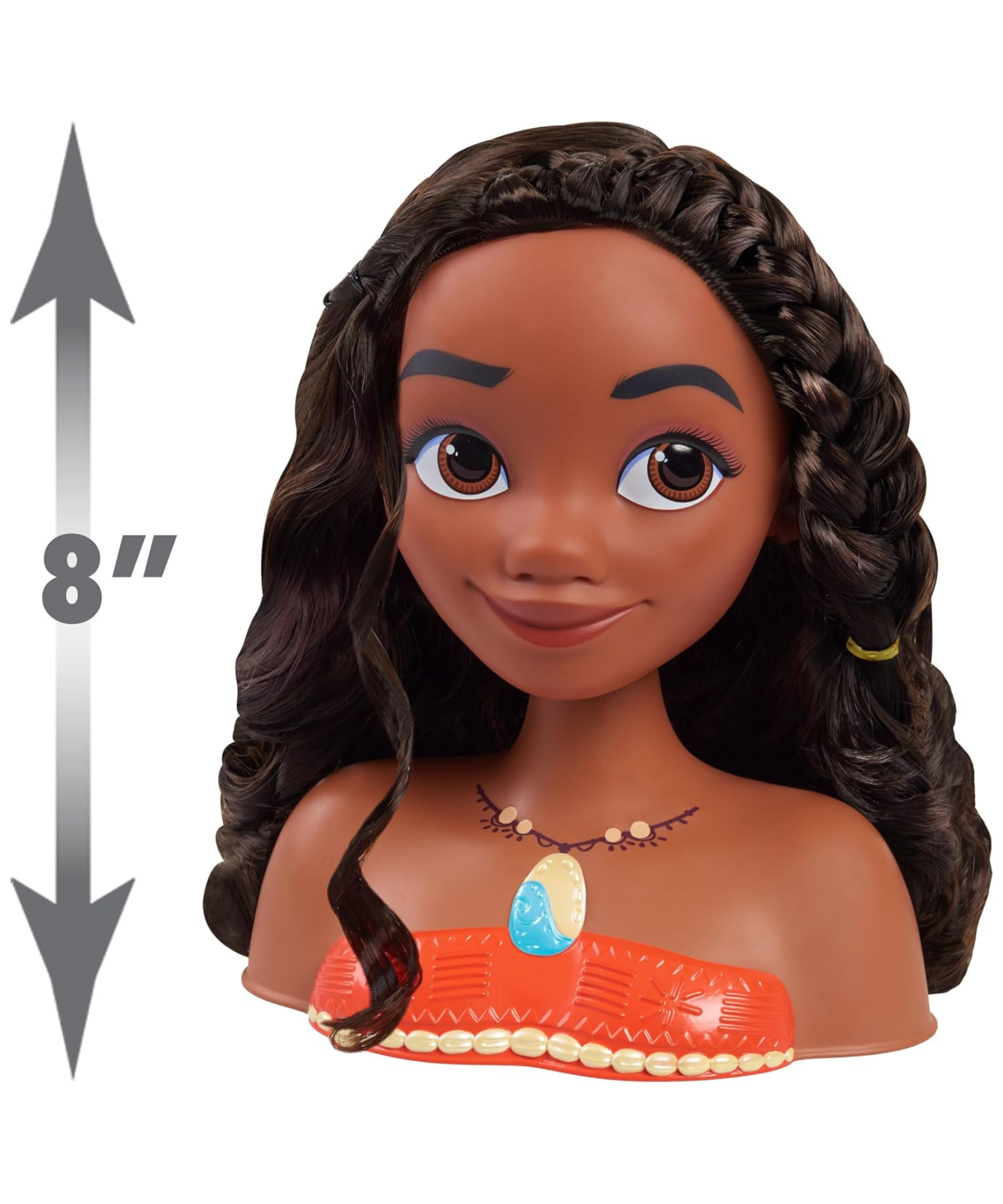 مجموعة لعب تظاهرية بشعر بني من ديزني برنسيس، مكونة من 14 قطعة مع ملحقات، تتميز بموانا، مقاس 8 بوصات، لعبة لعب أدوار مرخصة رسميًا للأطفال من سن 3 سنوات فما فوق من جاست بلاي