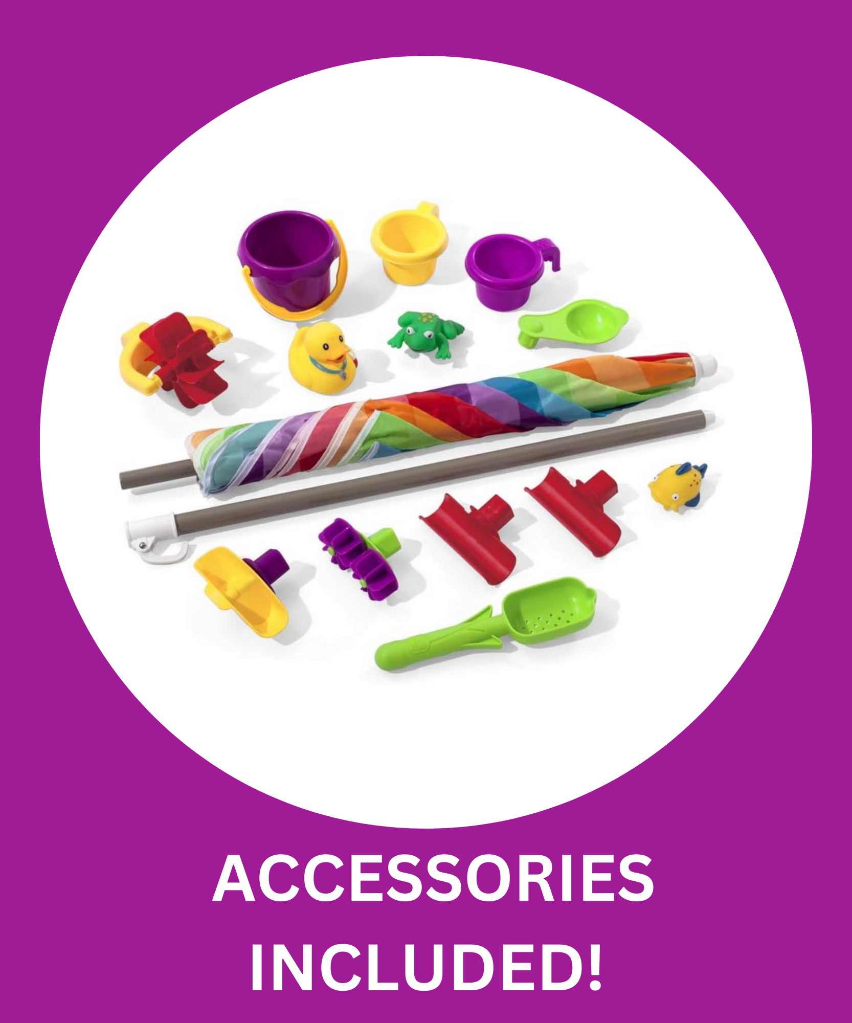 طاولة مياه ستيب 2 رين شاورز سبلاش بوند مع مظلة، طاولة مياه داخلية وخارجية، مجموعة ألعاب حسية ولعبة نشاط، جدار دش مطري، مجموعة إكسسوارات من 13 قطعة، لعبة للأطفال الصغار من عمر سنة ونصف فما فوق