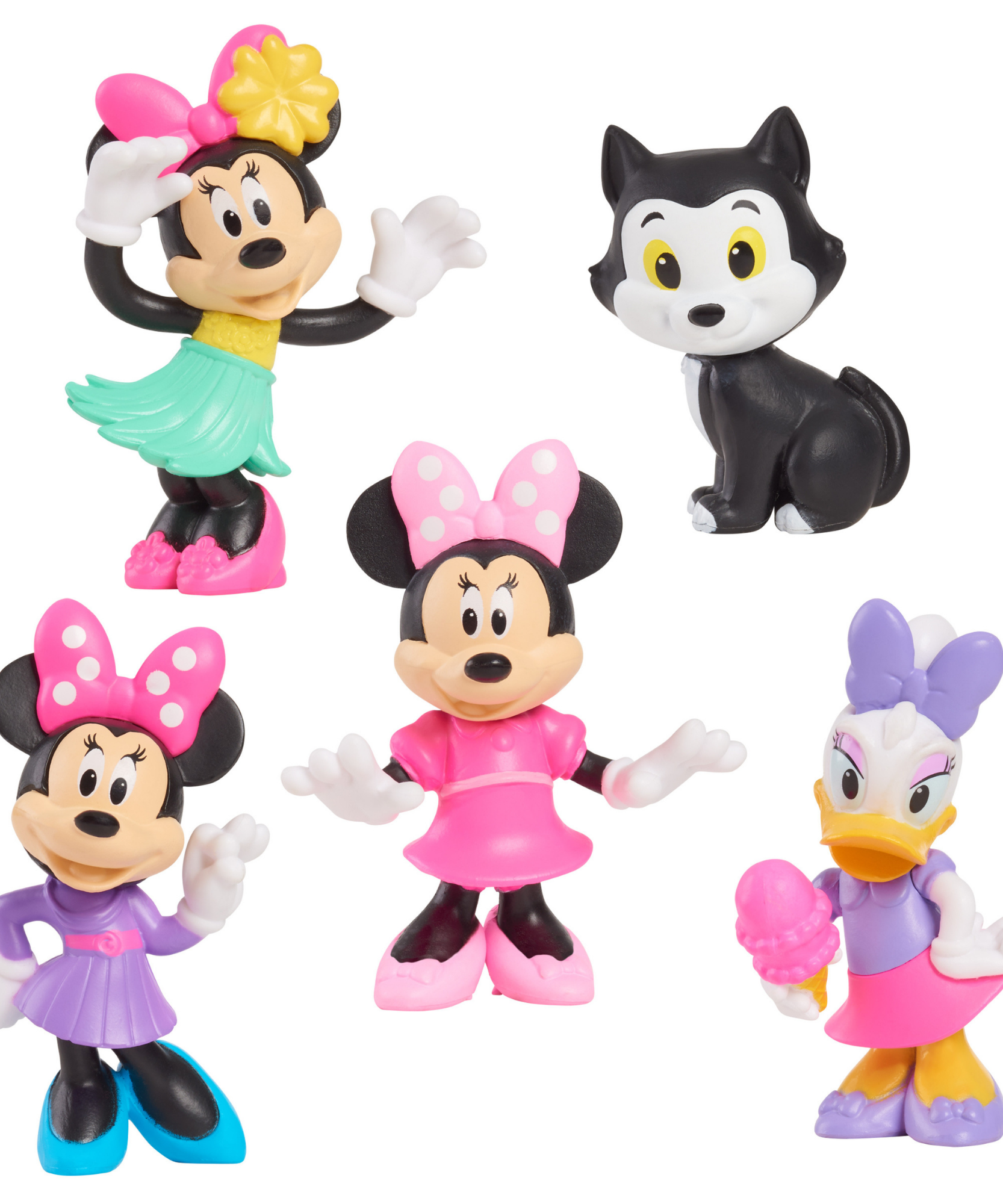 مجموعة مجسمات ديزني ميني ماوس القابلة للتجميع، مقاس 2.7 بوصة (6.8 سم)، مكونة من 5 قطع، لعبة أطفال مرخصة رسميًا للأعمار من 3 سنوات فما فوق من جاست بلاي