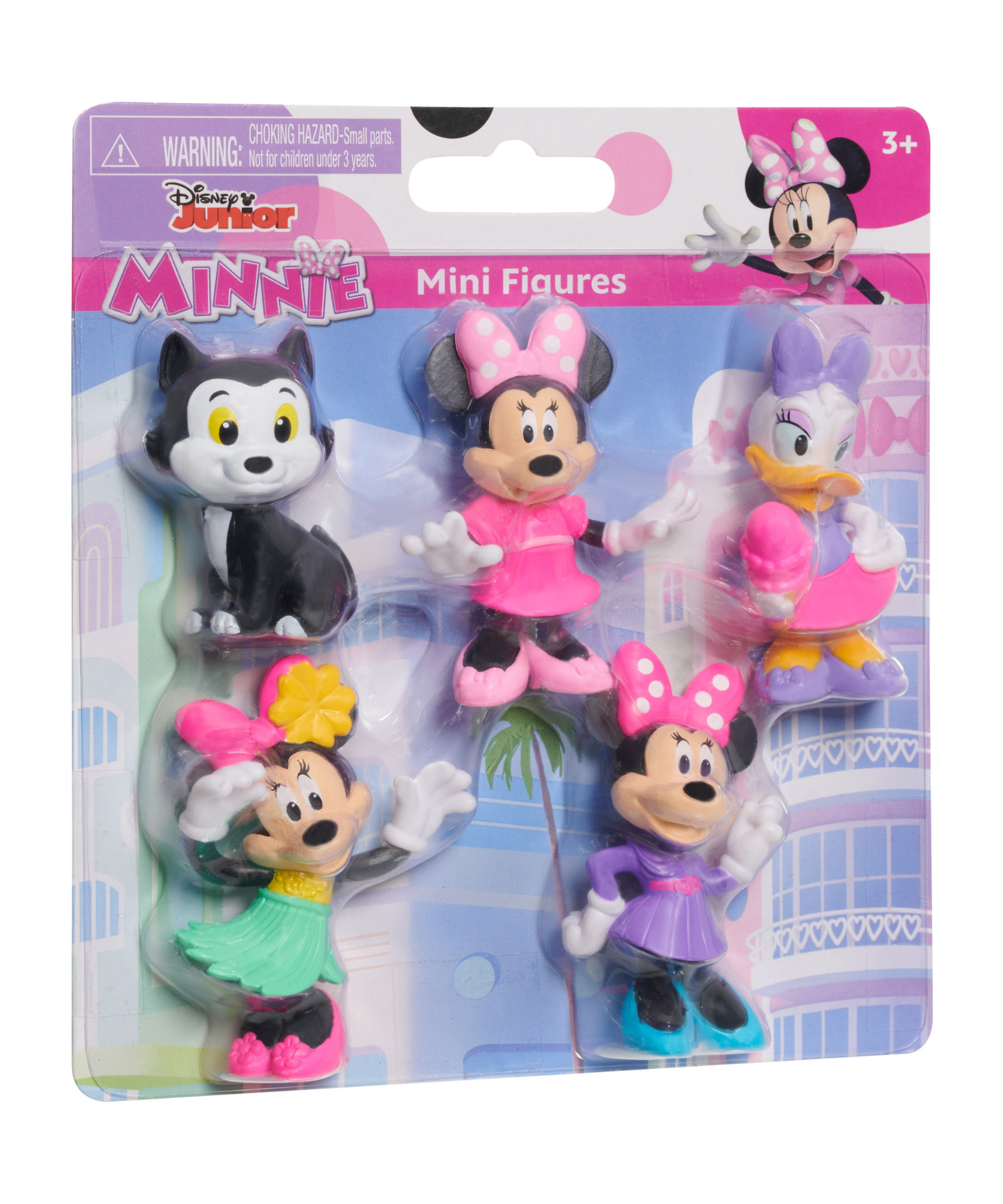 مجموعة مجسمات ديزني ميني ماوس القابلة للتجميع، مقاس 2.7 بوصة (6.8 سم)، مكونة من 5 قطع، لعبة أطفال مرخصة رسميًا للأعمار من 3 سنوات فما فوق من جاست بلاي
