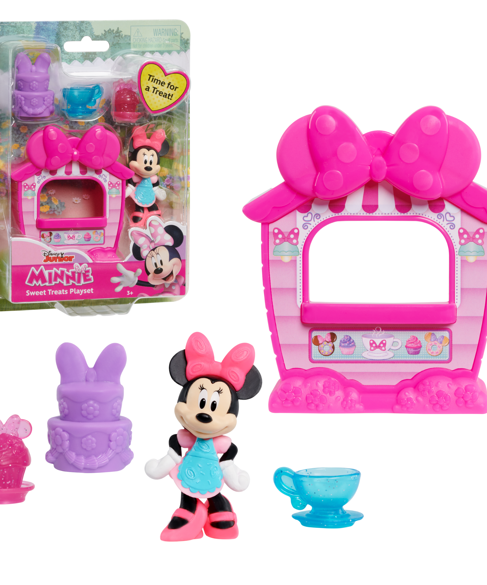 Disney Minnie Mouse Sweet Treats Playset, Collectible Figure Set, 5-Piece Toy Figurines Preschool Pretend Play Toy, Officially Licensed Kids Toy for Ages 3 & Up by Just Play