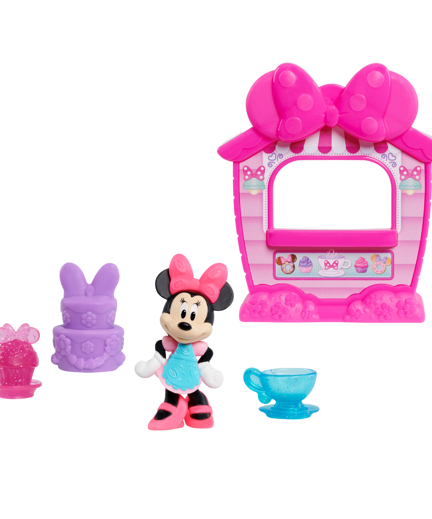 Disney Minnie Mouse Sweet Treats Playset, Collectible Figure Set, 5-Piece Toy Figurines Preschool Pretend Play Toy, Officially Licensed Kids Toy for Ages 3 & Up by Just Play