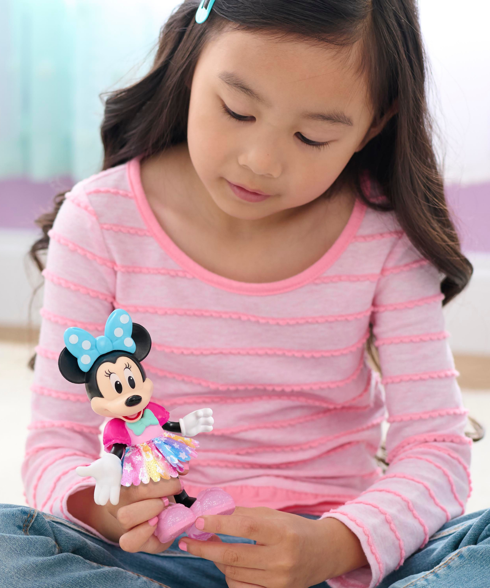 Disney Minnie Mouse Groom & Glam Pony Set, 21-Piece Doll and Accessories Set, Dress Up and Pretend Play Toy, Officially Licensed Kids Toy for Ages 3 & Up by Just Play