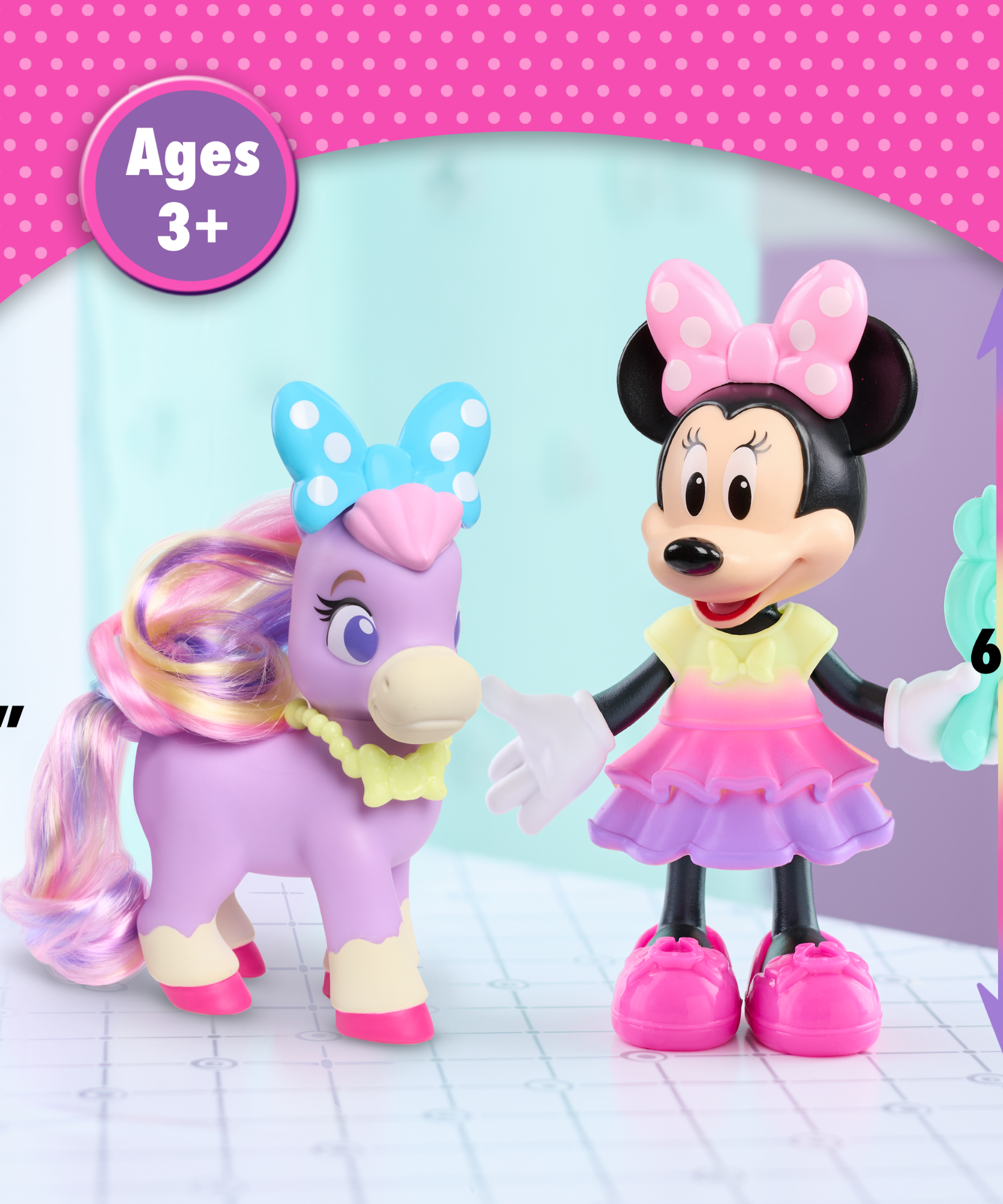 Disney Minnie Mouse Groom & Glam Pony Set, 21-Piece Doll and Accessories Set, Dress Up and Pretend Play Toy, Officially Licensed Kids Toy for Ages 3 & Up by Just Play