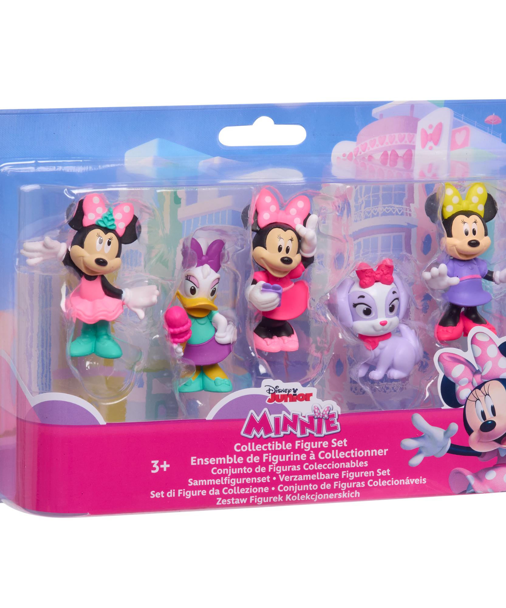Disney Minnie Mouse 2.5 Inch (6.3 cm) Collectible Figure Set, 5-Piece Toy Figurines, Officially Licensed Kids Toy for Ages 3 & Up by Just Play