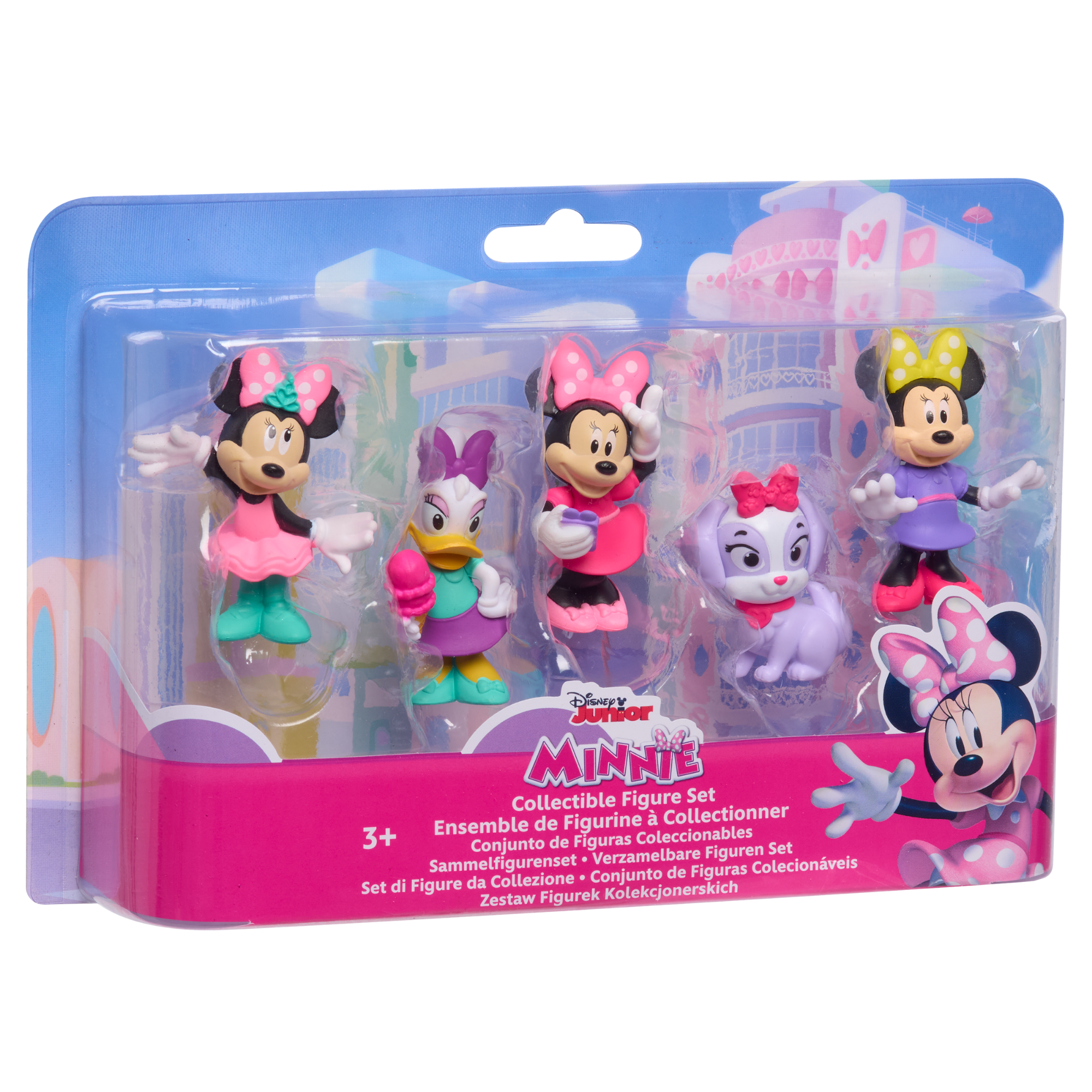 Disney Minnie Mouse 2.5 Inch (6.3 cm) Collectible Figure Set, 5-Piece Toy Figurines, Officially Licensed Kids Toy for Ages 3 & Up by Just Play