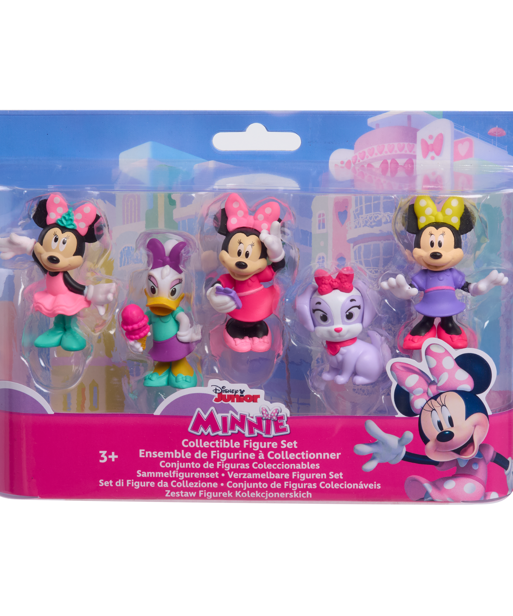 Disney Minnie Mouse 2.5 Inch (6.3 cm) Collectible Figure Set, 5-Piece Toy Figurines, Officially Licensed Kids Toy for Ages 3 & Up by Just Play