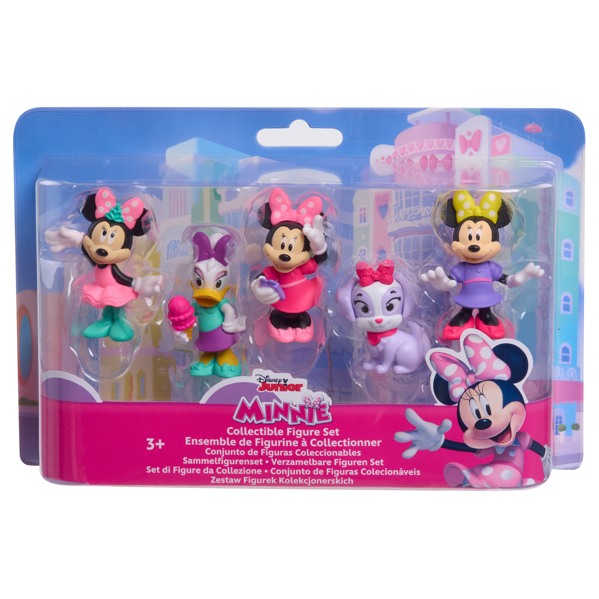 Disney Minnie Mouse 2.5 Inch (6.3 cm) Collectible Figure Set, 5-Piece Toy Figurines, Officially Licensed Kids Toy for Ages 3 & Up by Just Play