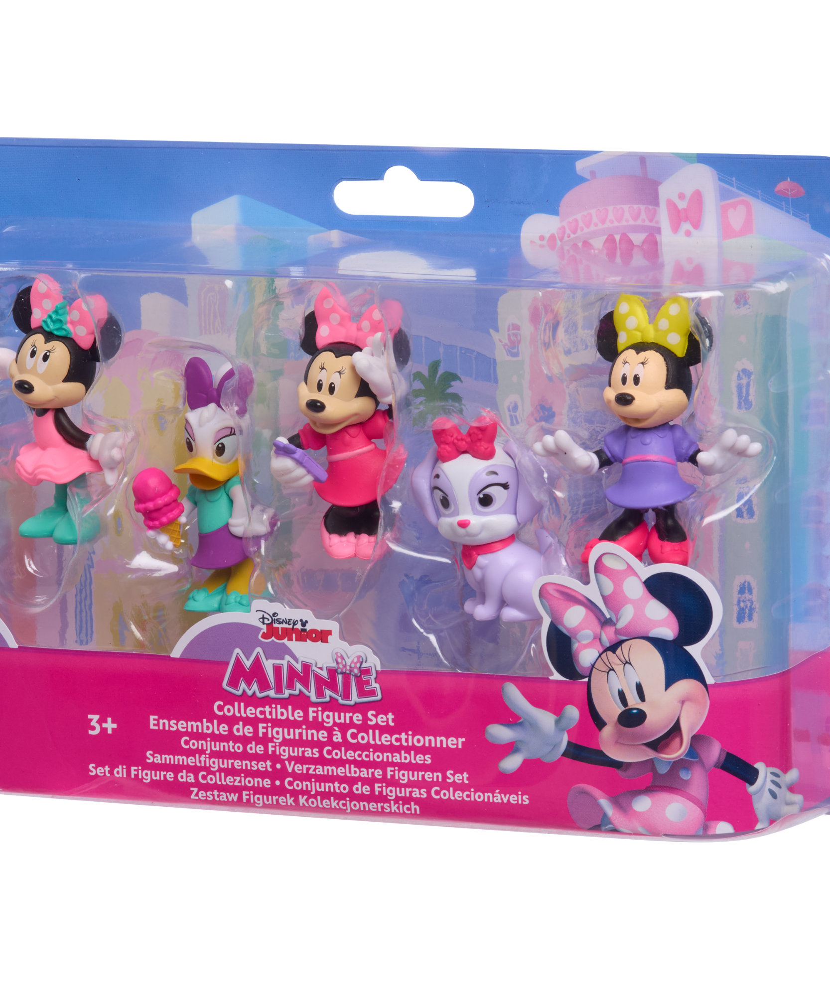 Disney Minnie Mouse 2.5 Inch (6.3 cm) Collectible Figure Set, 5-Piece Toy Figurines, Officially Licensed Kids Toy for Ages 3 & Up by Just Play