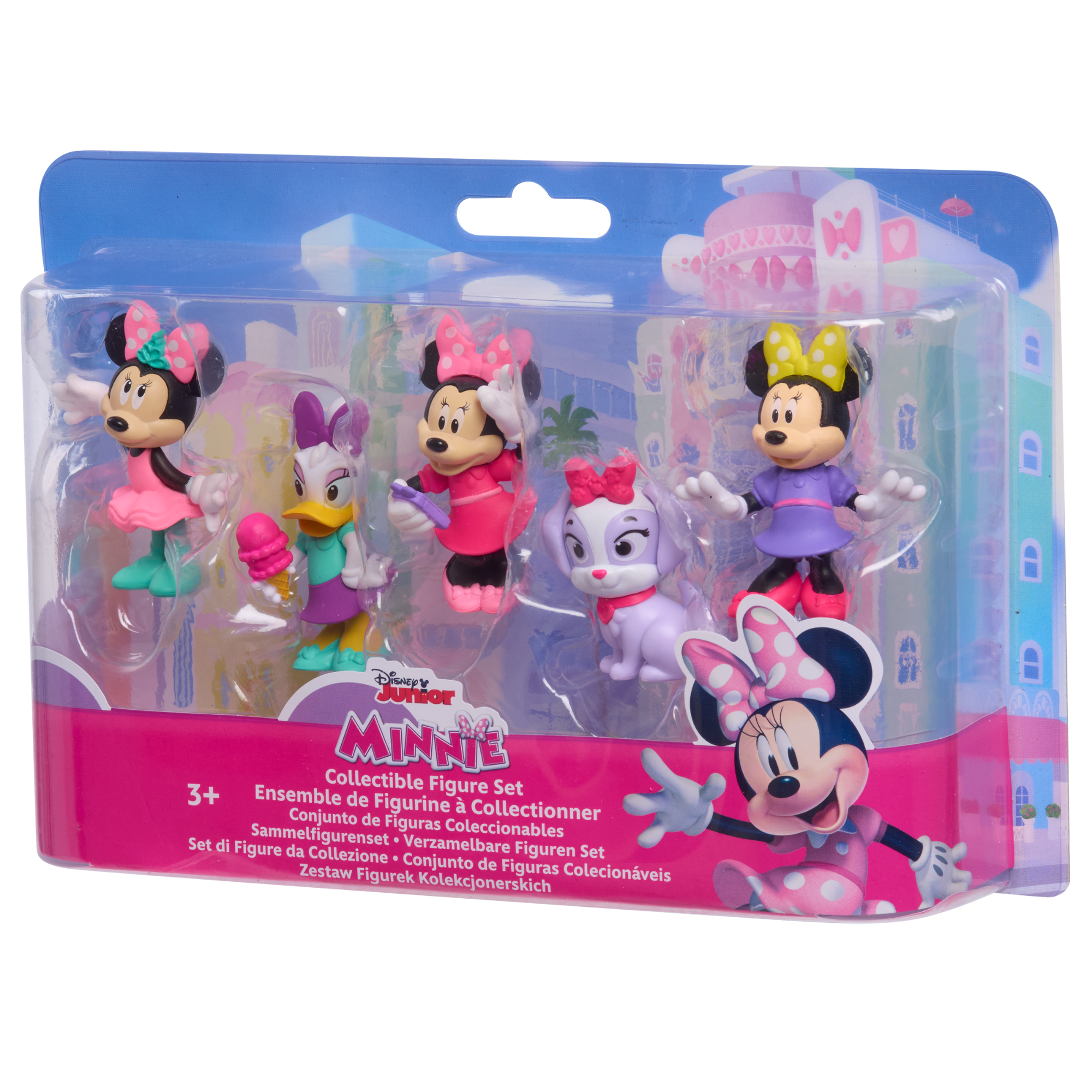 Disney Minnie Mouse 2.5 Inch (6.3 cm) Collectible Figure Set, 5-Piece Toy Figurines, Officially Licensed Kids Toy for Ages 3 & Up by Just Play