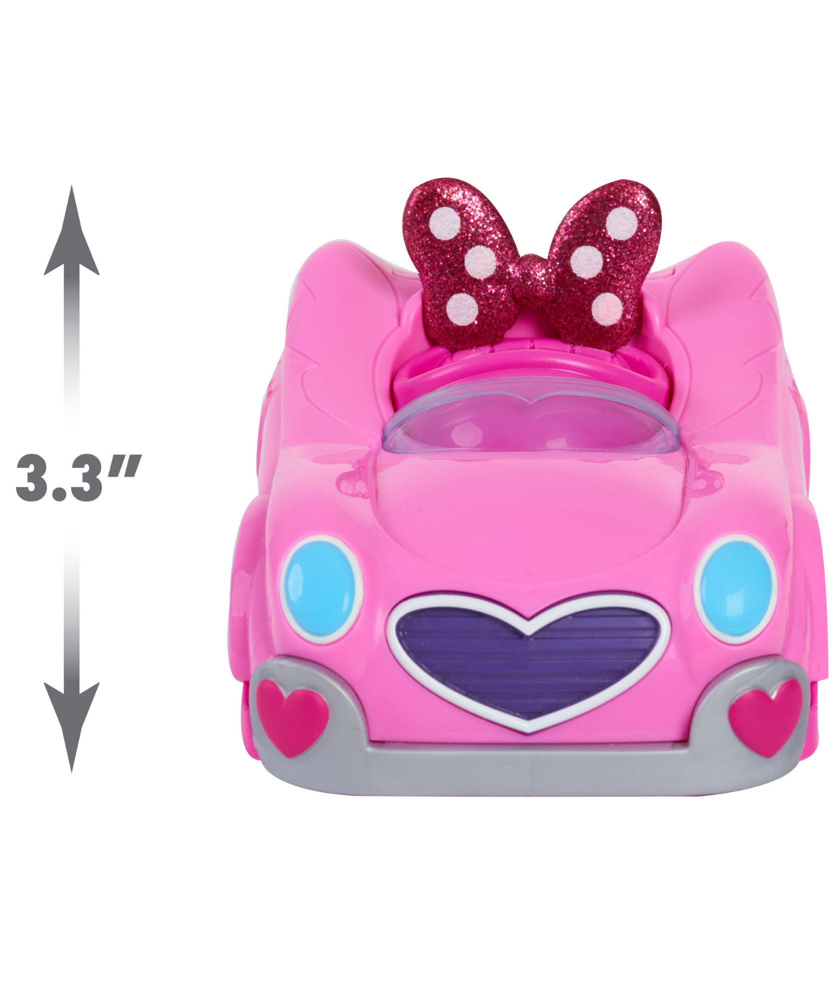 Disney Minnie Mouse Vehicle and Figure Set, Car with Trunk Open Function, Collectible Figure, Officially Licensed Kids Toy for Ages 3 & Up by Just Play