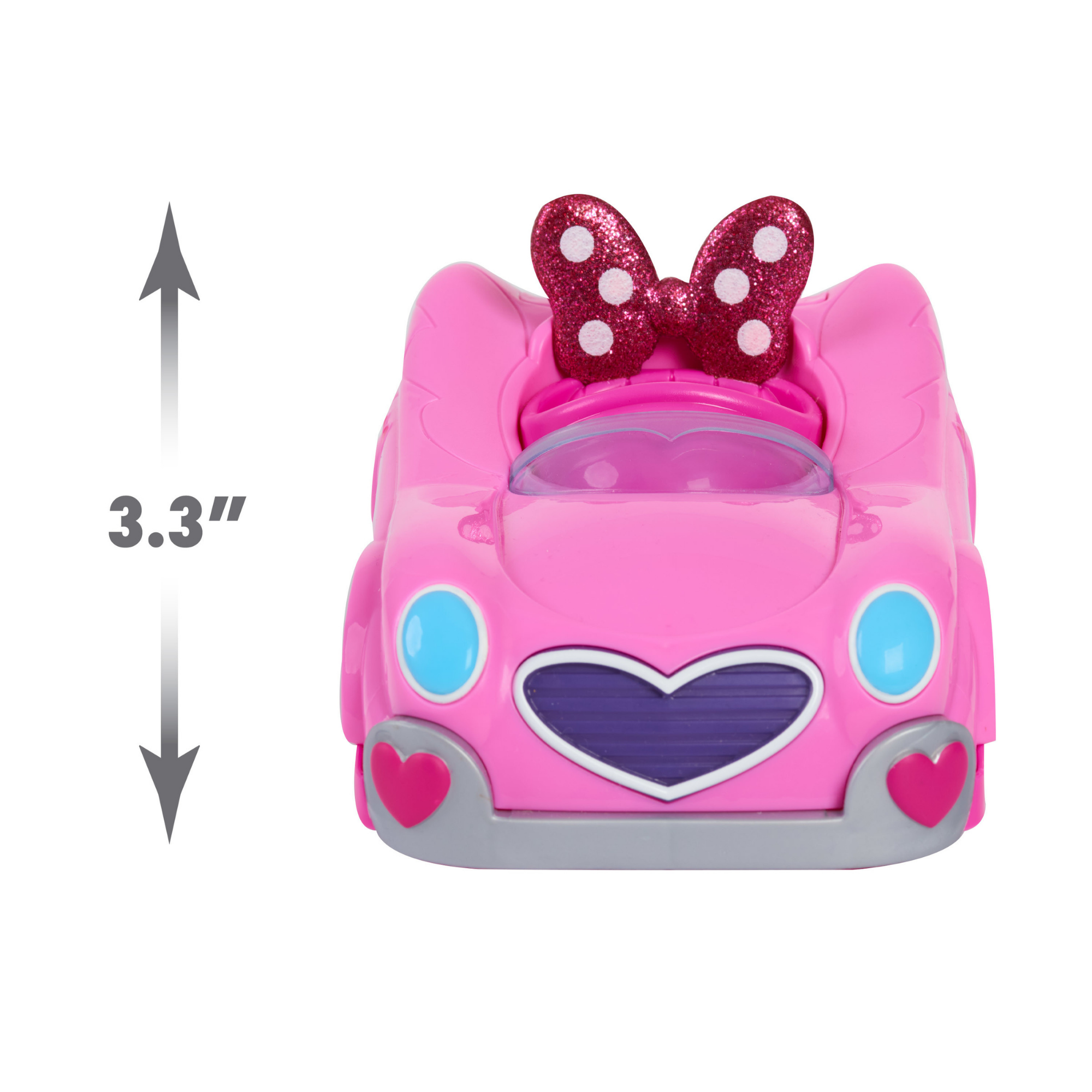 Disney Minnie Mouse Vehicle and Figure Set, Car with Trunk Open Function, Collectible Figure, Officially Licensed Kids Toy for Ages 3 & Up by Just Play