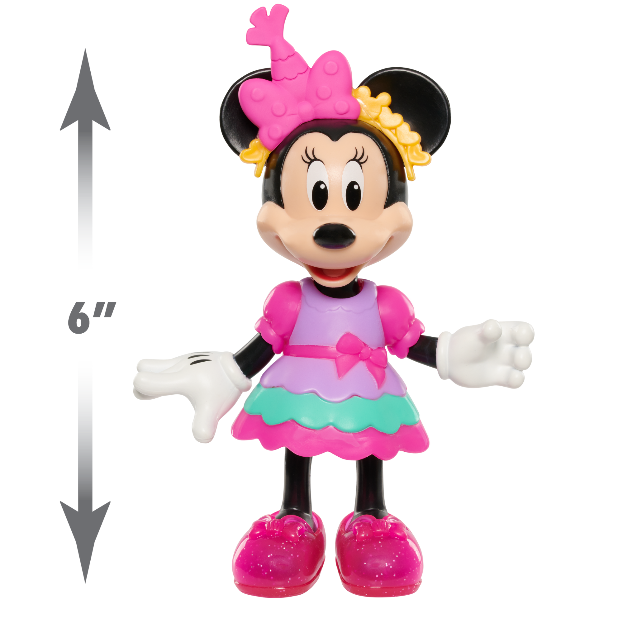 Disney Minnie Mouse Sweet Party Fabulous Fashion Doll, 14-Piece Doll and Accessories Set, Dress Up and Pretend Play Toy, Officially Licensed Kids Toy for Ages 3 & Up by Just Play