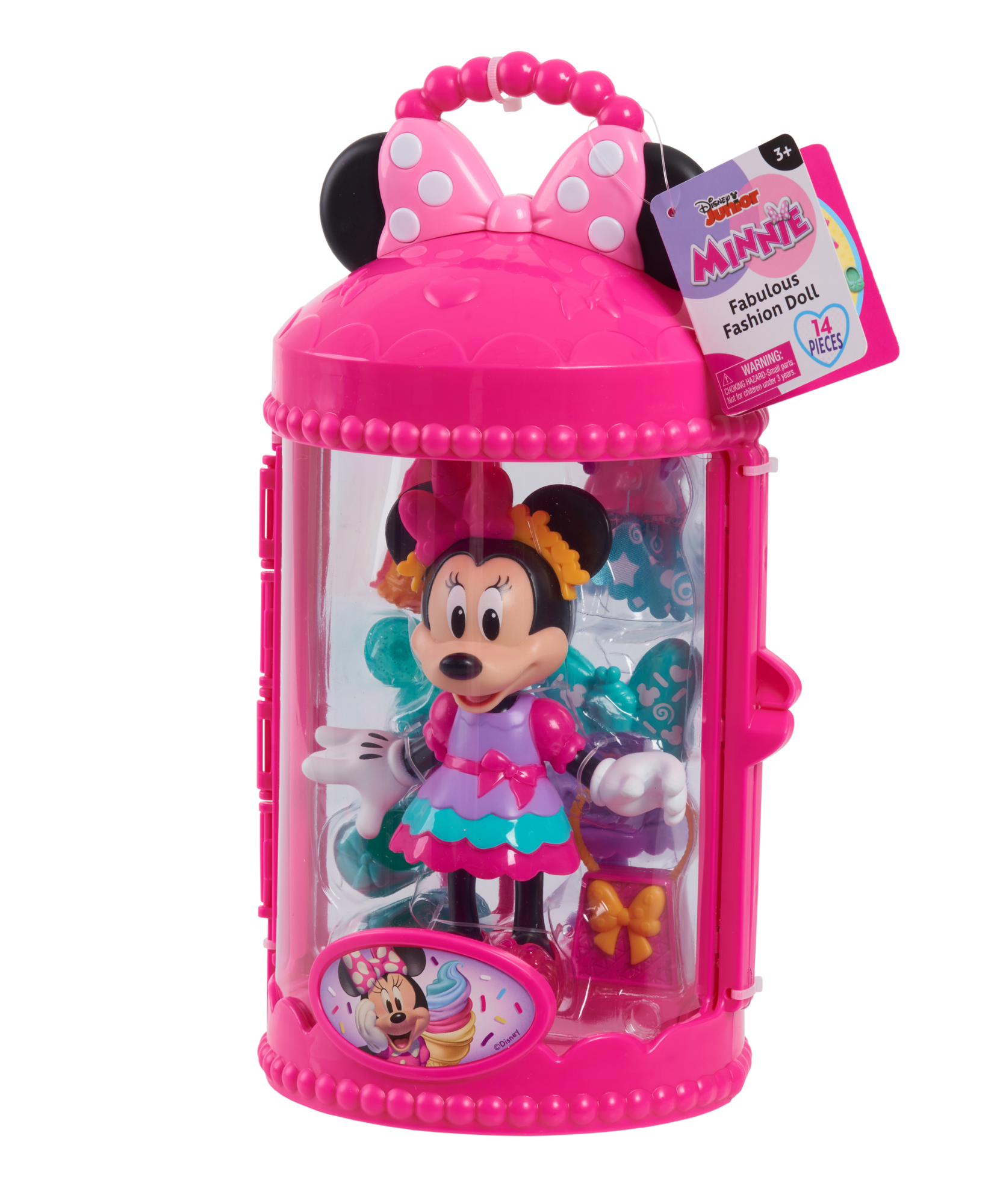 Disney Minnie Mouse Sweet Party Fabulous Fashion Doll, 14-Piece Doll and Accessories Set, Dress Up and Pretend Play Toy, Officially Licensed Kids Toy for Ages 3 & Up by Just Play