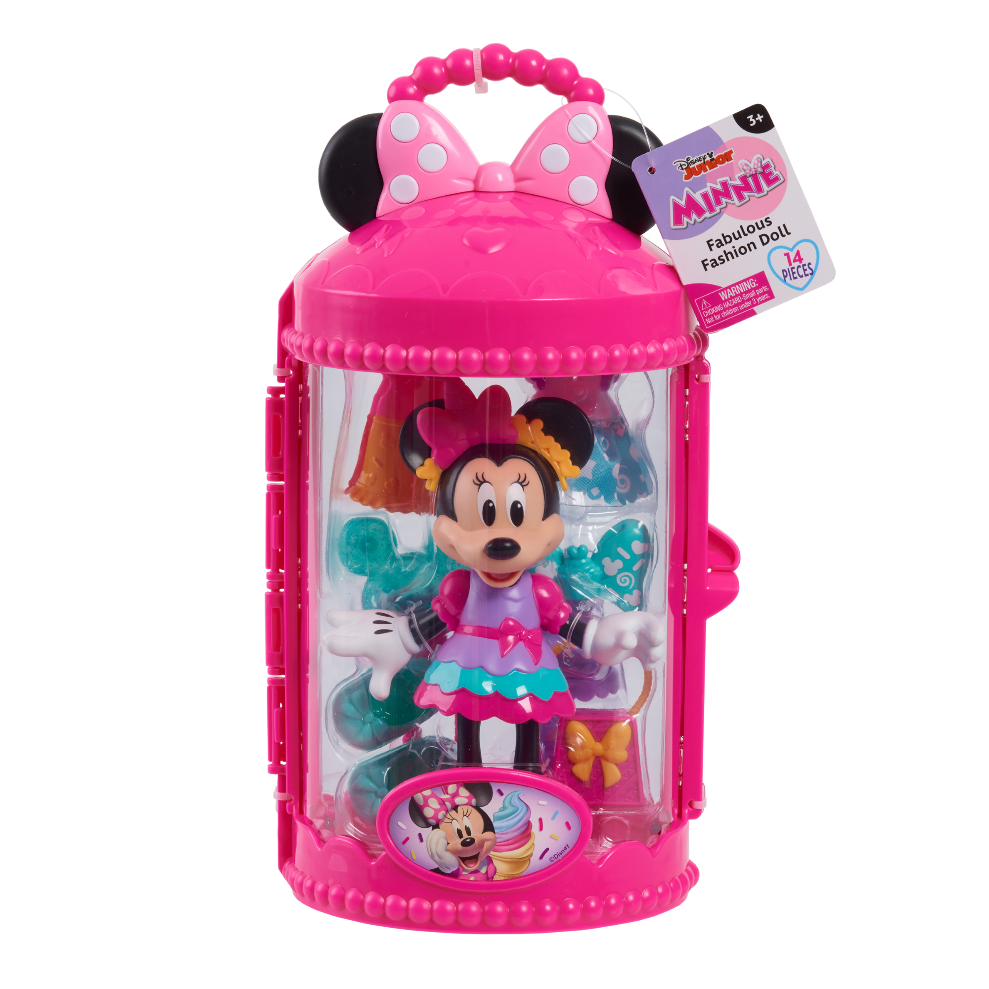 Disney Minnie Mouse Sweet Party Fabulous Fashion Doll, 14-Piece Doll and Accessories Set, Dress Up and Pretend Play Toy, Officially Licensed Kids Toy for Ages 3 & Up by Just Play