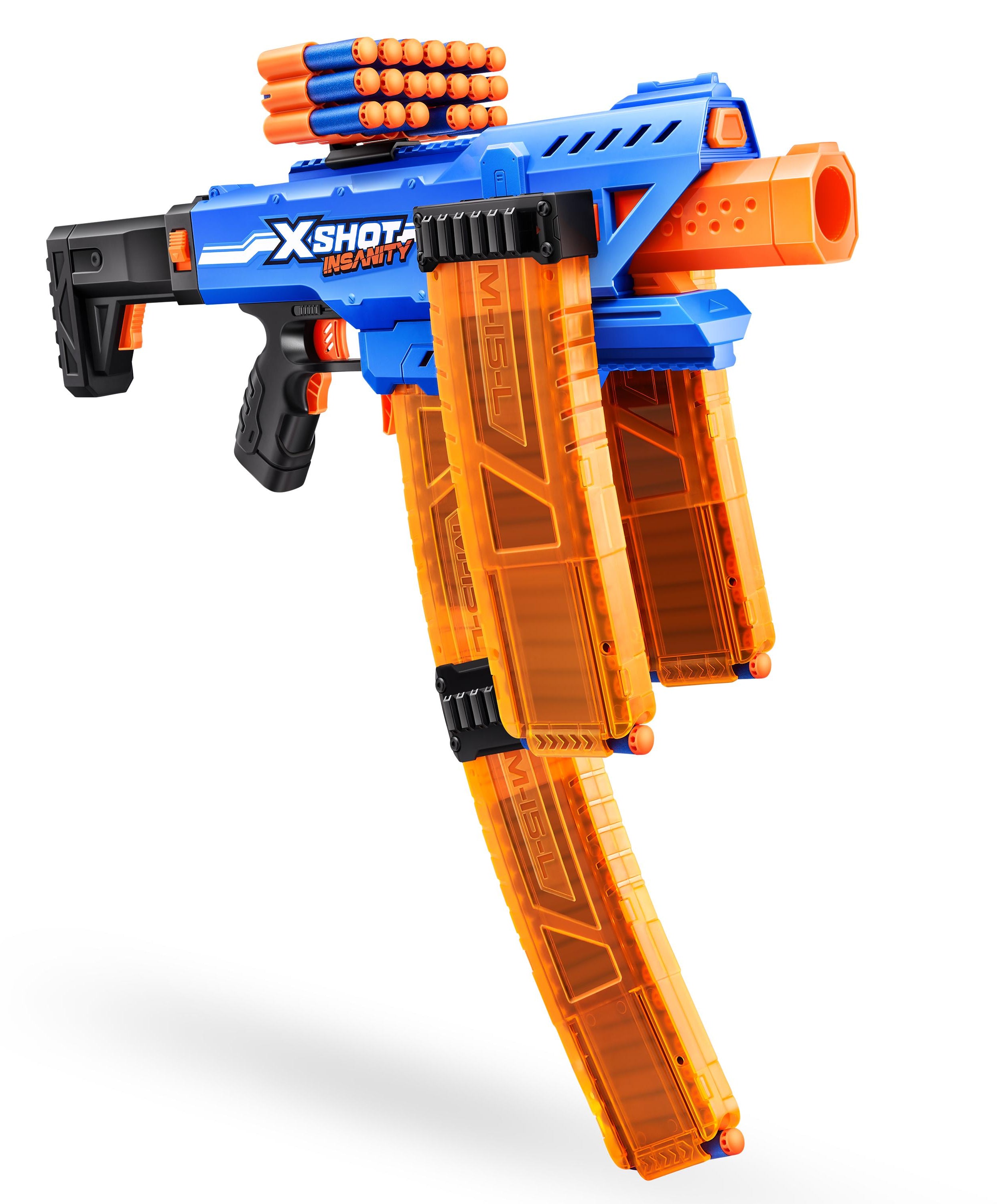 X Shot Insanity Motorised Clip Blaster, High Power Toy Gun for Boys, Age 8+