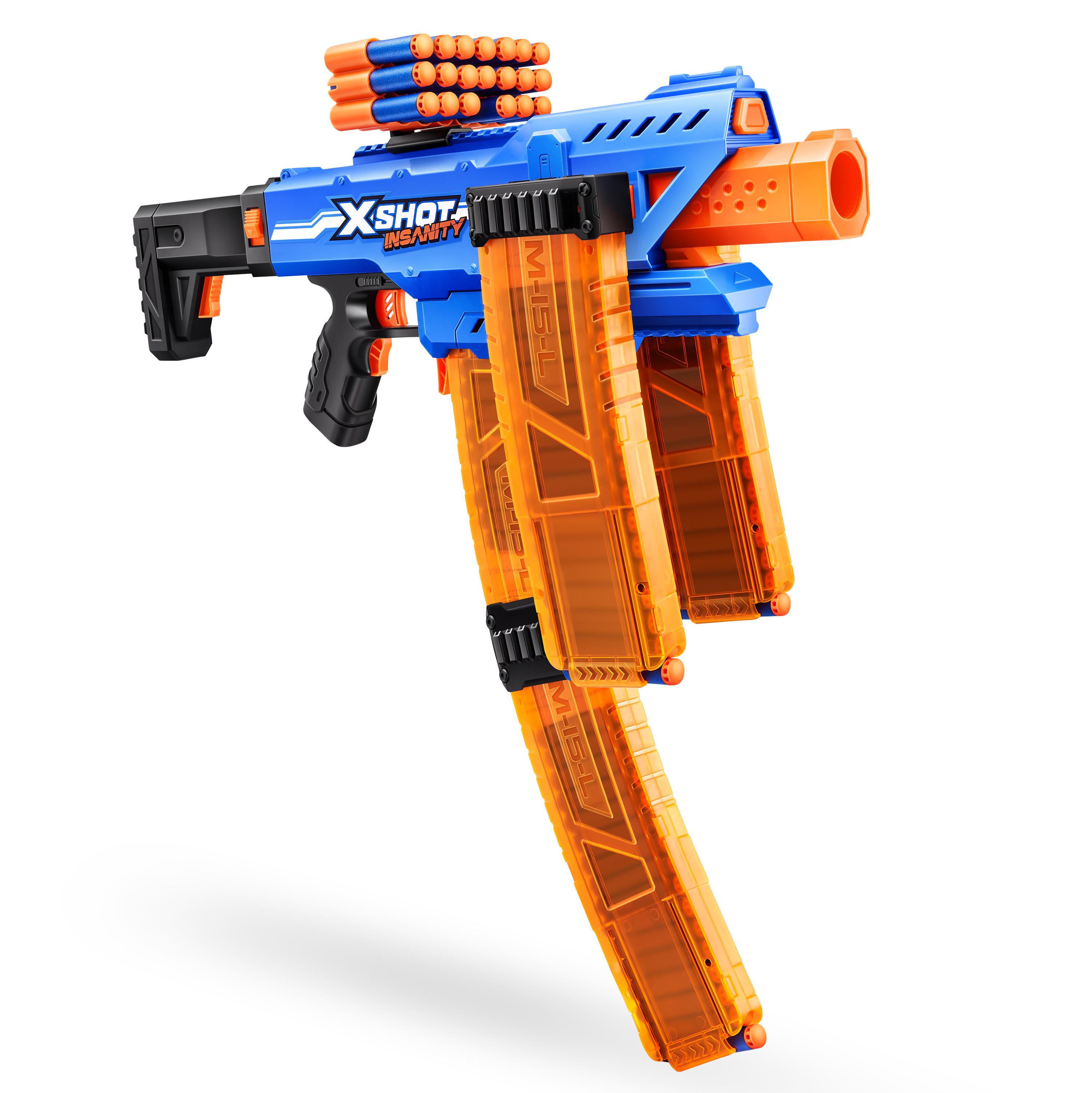X Shot Insanity Motorised Clip Blaster, High Power Toy Gun for Boys, Age 8+