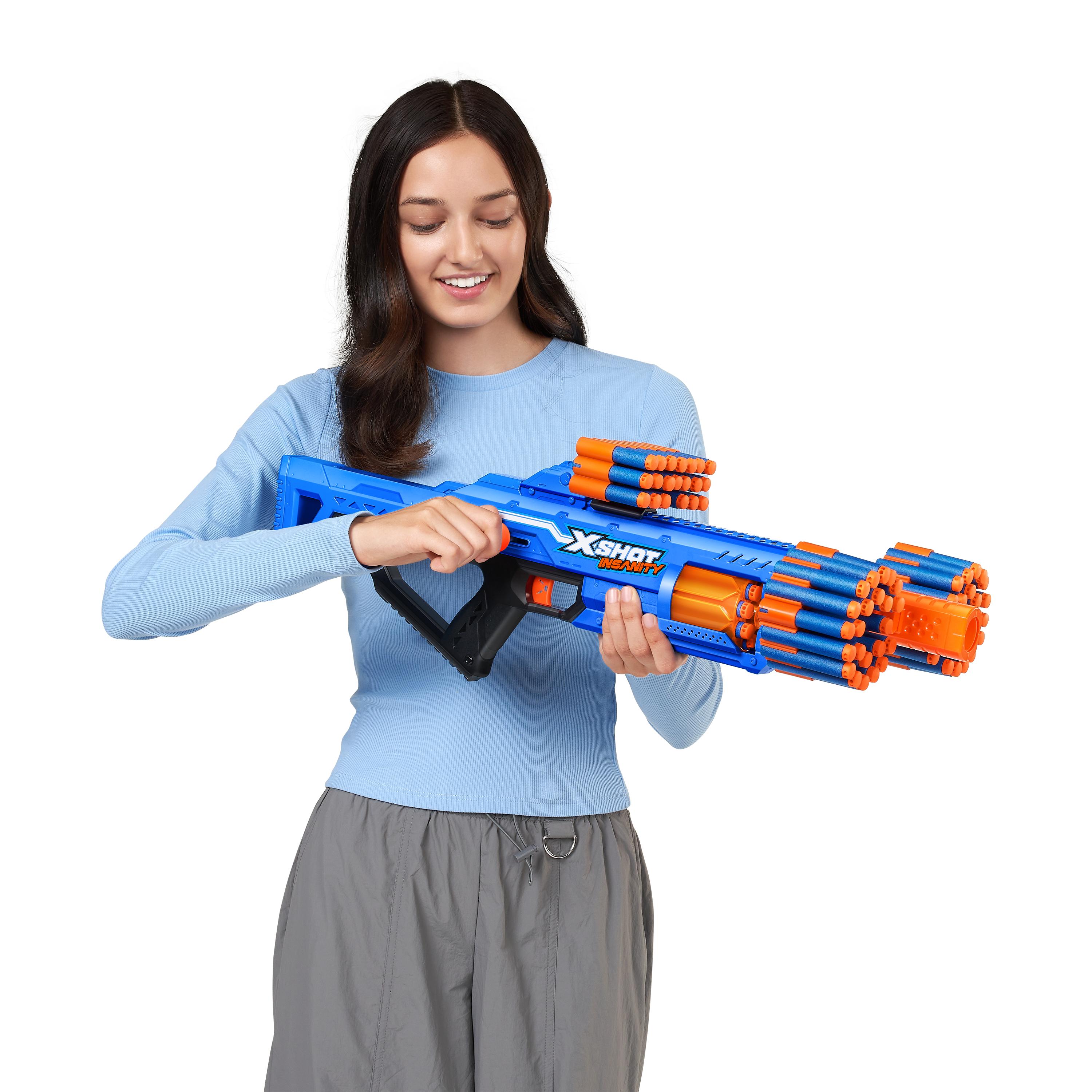 XShot Insanity Double Berzerko Blaster Pack, 8-Shot Dart Gun with 96 Foam Darts, Modular Storage, Rapid-Fire Toy Blaster for Kids Outdoor Action, Pack of 2
