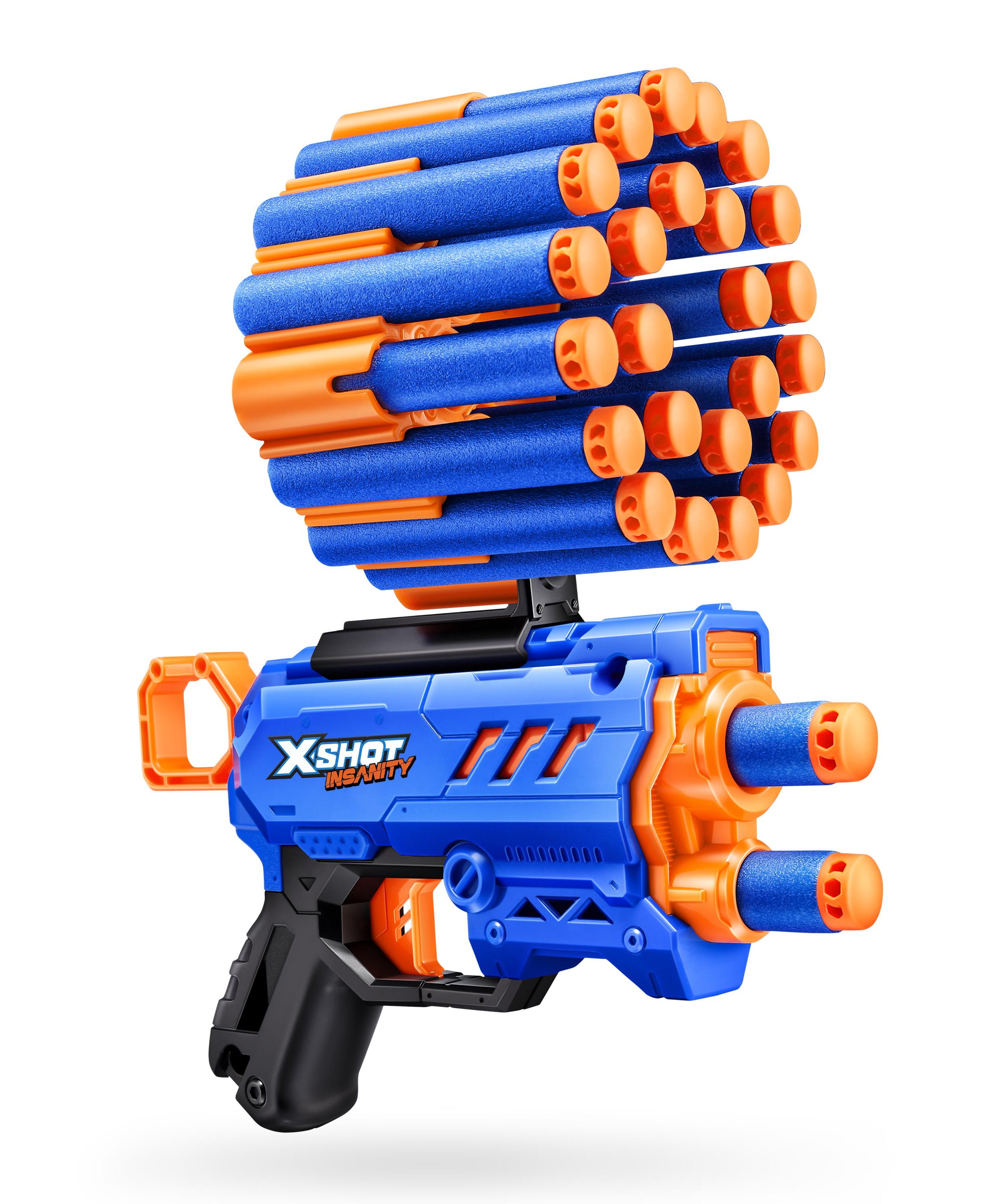 X Shot Insanity Micro 24 Darts Blaster, Compact Dart Gun for Boys, Age 8+