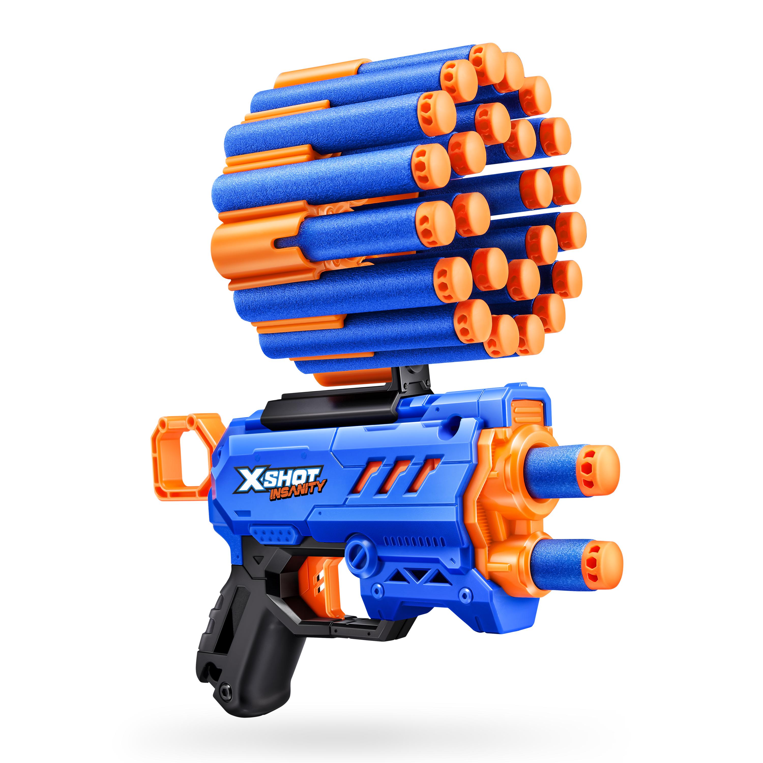X Shot Insanity Micro 24 Darts Blaster, Compact Dart Gun for Boys, Age 8+
