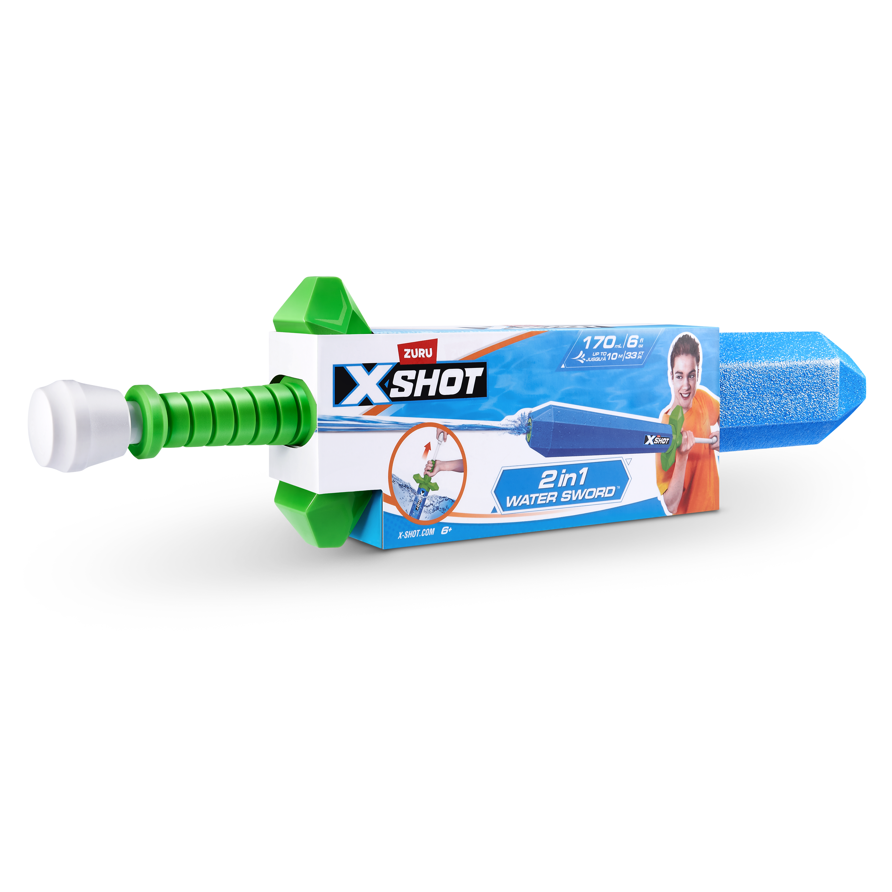 X Shot Water 2 in 1 Sword, Double Water Blaster Toy for Kids, Age 5+