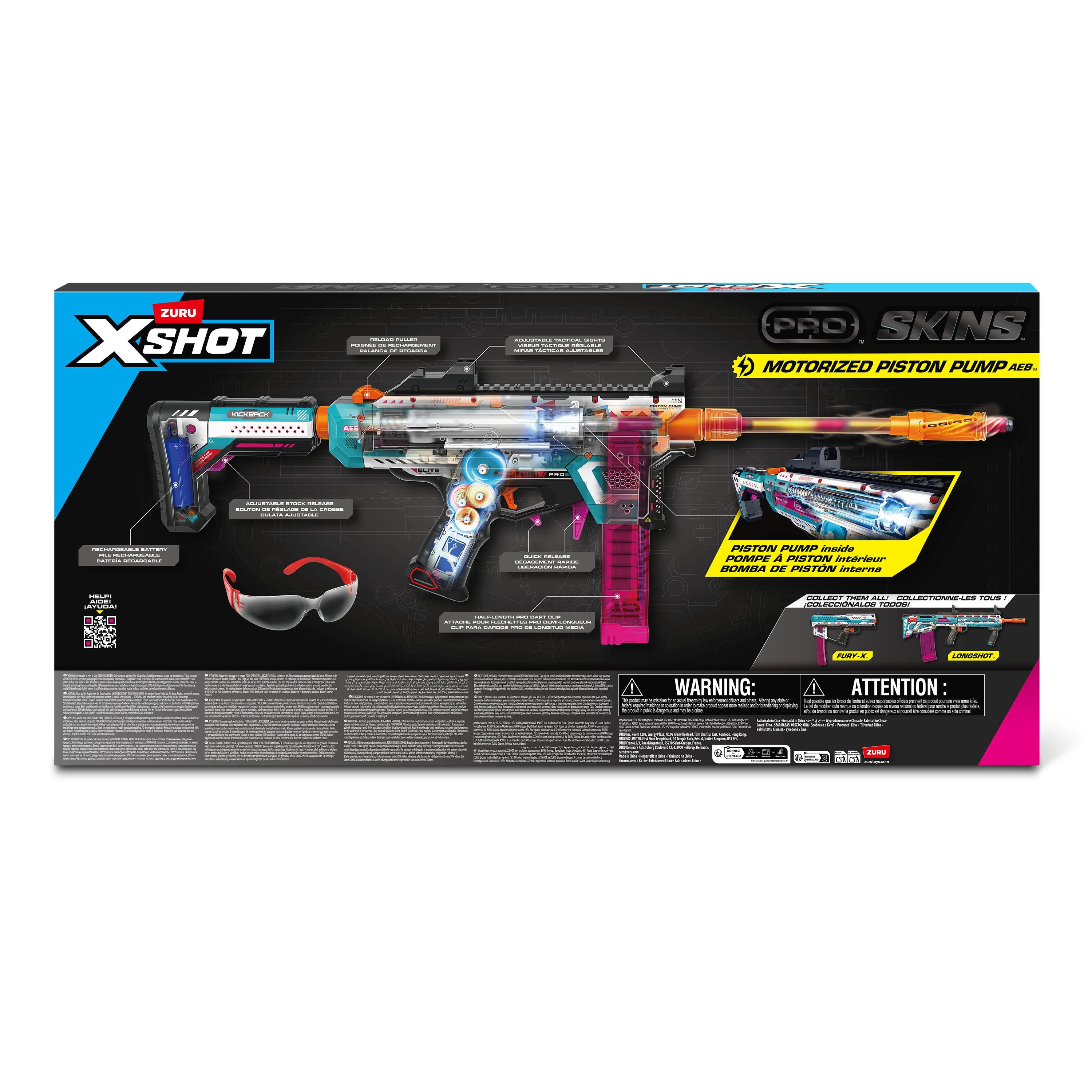 XSHOT Pro Motorized Blaster S1 AEB Automatic Electric Dart Gun with Adjustable Shoulder Rest, Accuracy Pro Roller Scar, Semi/Full Auto, Shoots 160FPS, Air Pocket Technology Darts, Age 14+