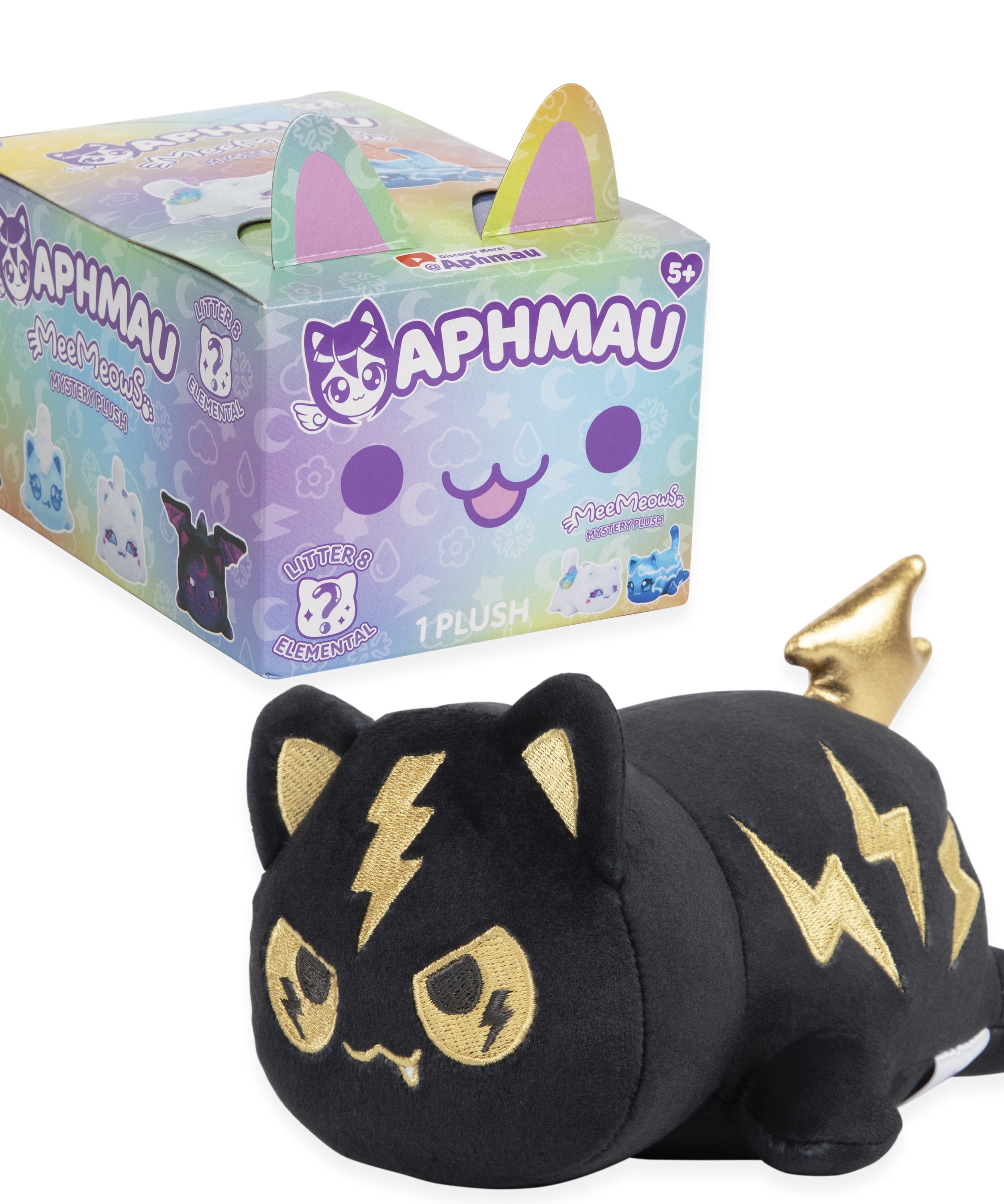 Aphmau Mystery MeeMeow Plush Elemental, Collectible Toy for Kids, Age 5+