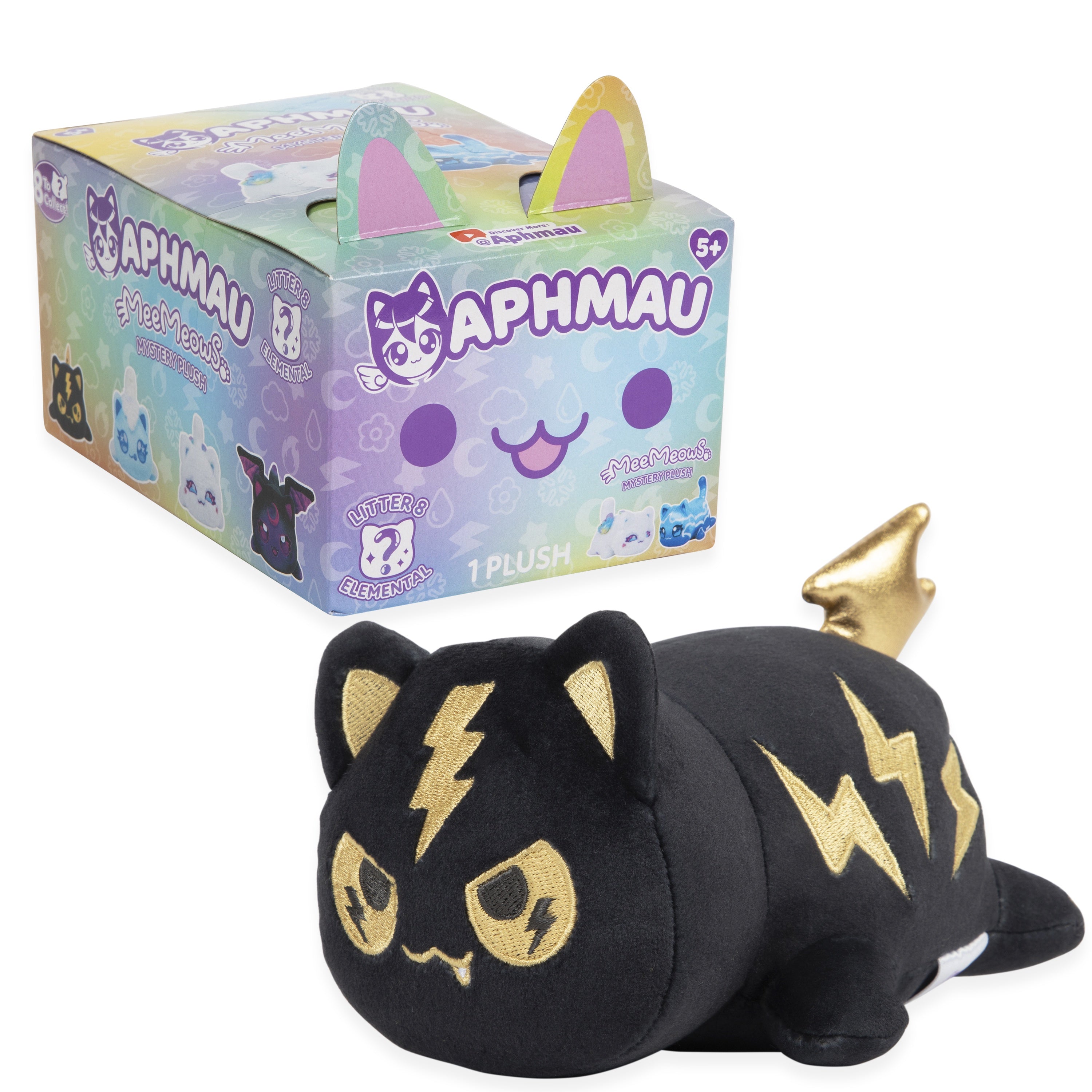 Aphmau Mystery MeeMeow Plush Elemental, Collectible Toy for Kids, Age 5+