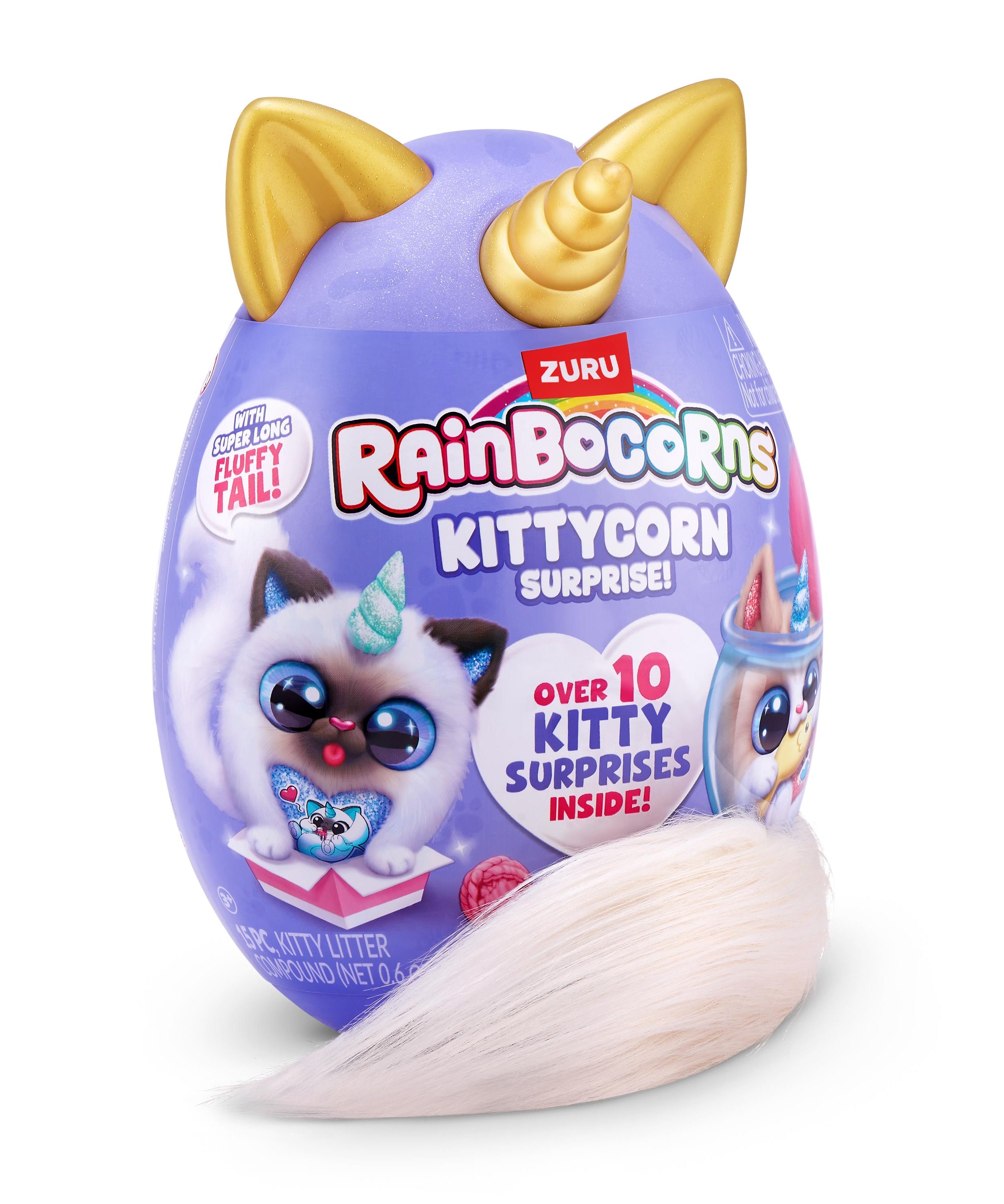 Rainbocorns Kittycorn Surprise S9 Collectible Plush Toy Set, 10+ Magical Surprises, Soft Plush Kittens with Fluffy Tails, Interactive Play for Girls Age 3+
