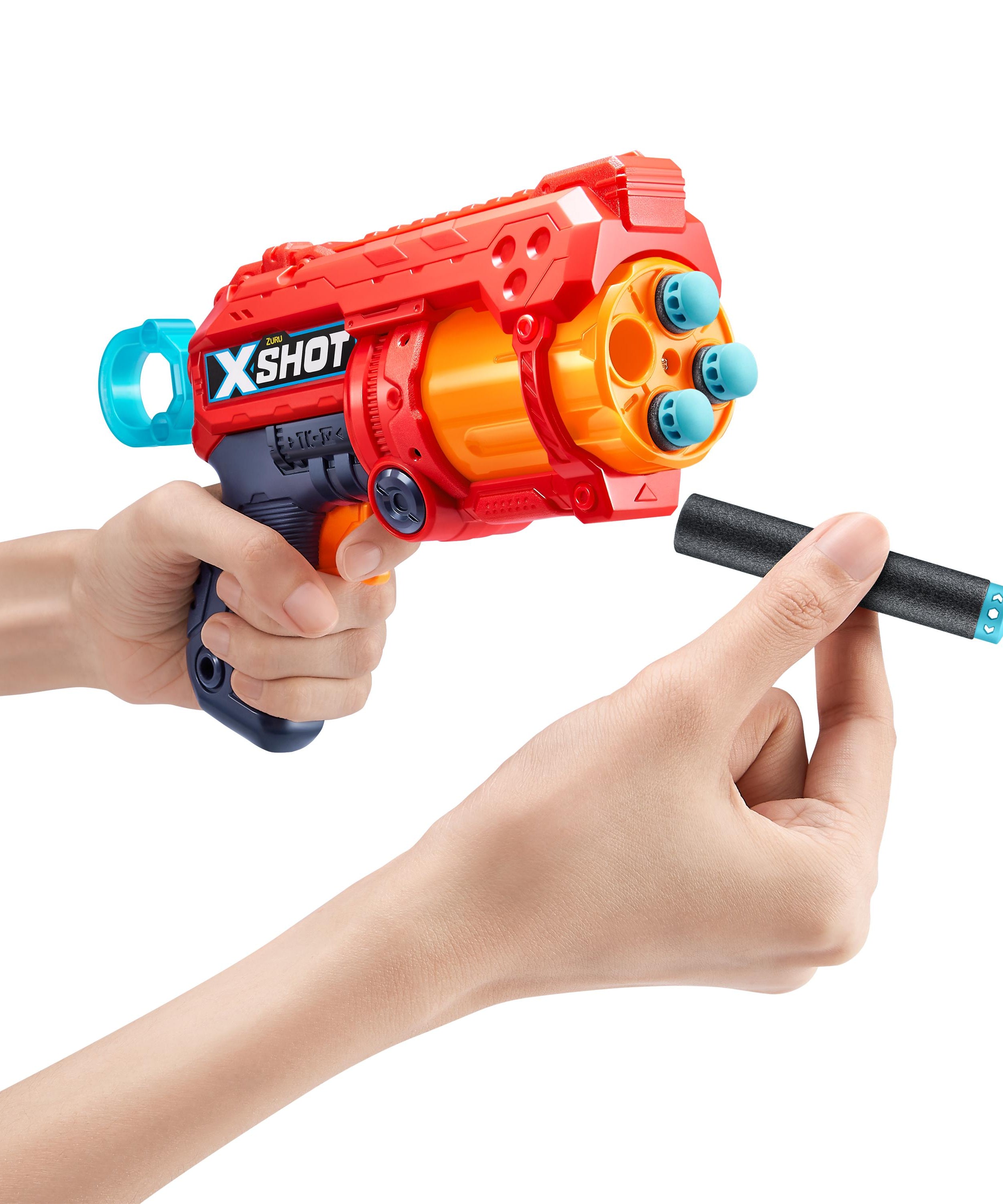 X-Shot Excel Fury 4 Blaster (16 Darts) by ZURU, Foam Dart Gun for Boys & Girls, Ages 8+