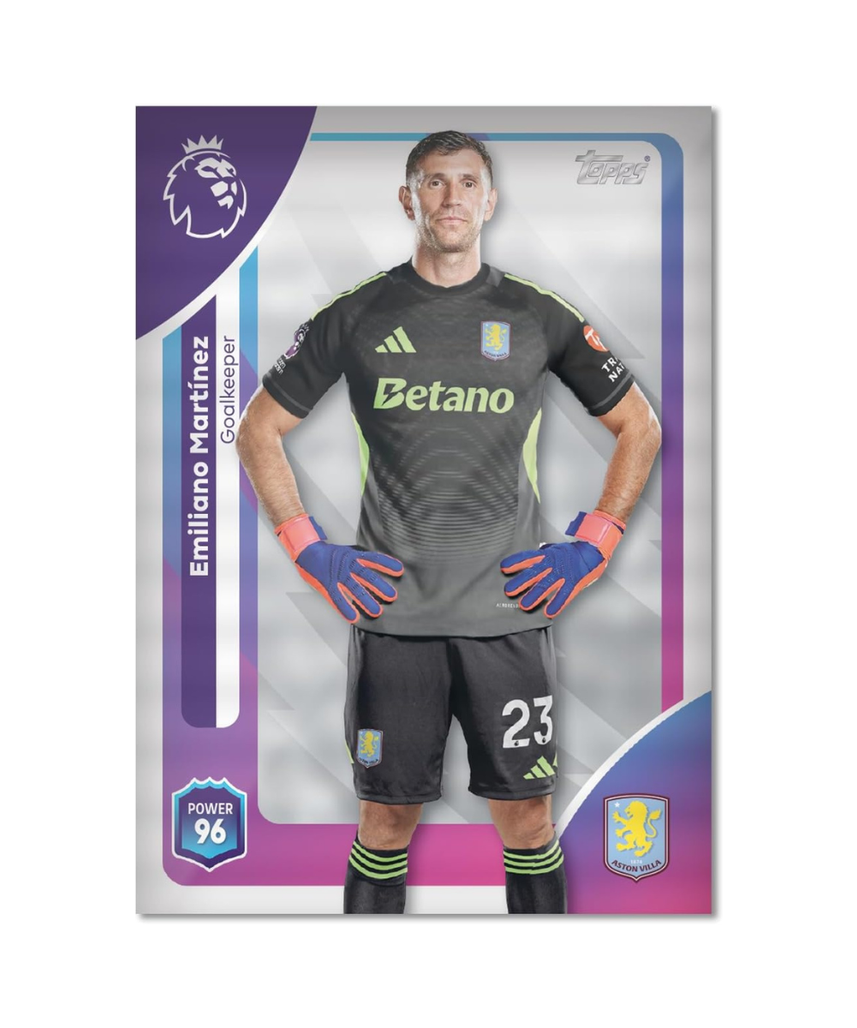 Topps Premier League 2025 2026 Football Trading Cards Mega Multipack, 40 Card Pack with Guaranteed Special Inserts and 3 Classic Limited Edition Cards, Official Premier League Collectible for Kids and Adult Fans