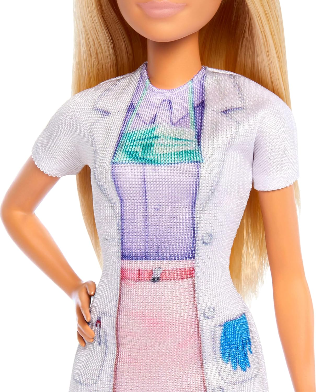 Barbie Kid Dentist Doll with Blonde Fashion Doll, Blue Dress, Lab Coat, and Medical Doctor Accessories, Career Playset for Kids 3+