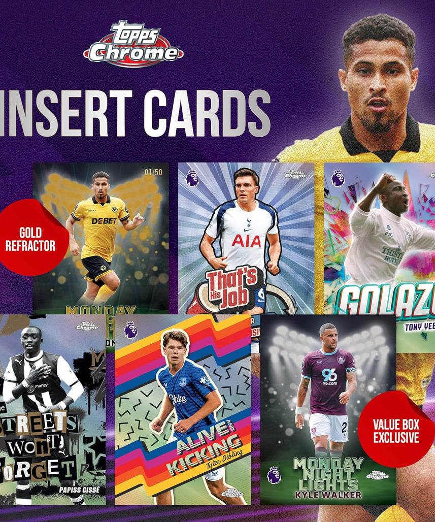 2026 Topps Chrome Premier League Soccer Value Box Factory Sealed Trading Cards