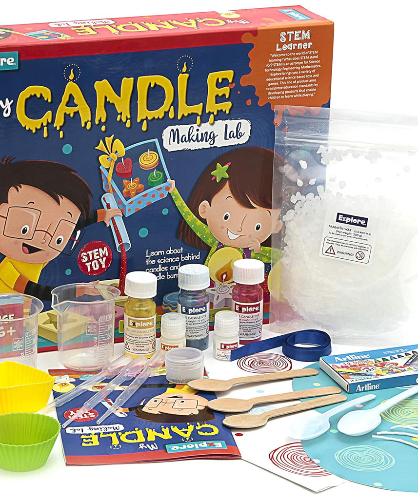 Explore.. | stem learner | my candle making lab (learning & educational diy activity toy kit, for ages 6+ of boys and girls)- Multi color