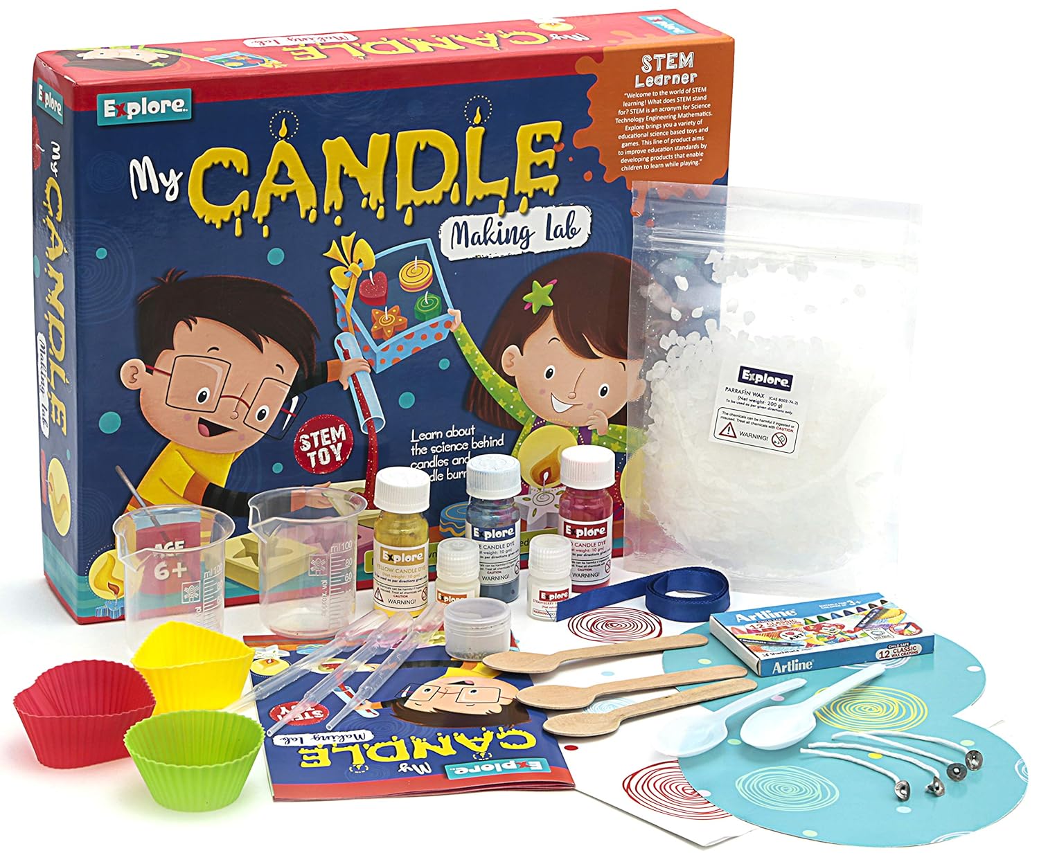 Explore.. | stem learner | my candle making lab (learning & educational diy activity toy kit, for ages 6+ of boys and girls)- Multi color