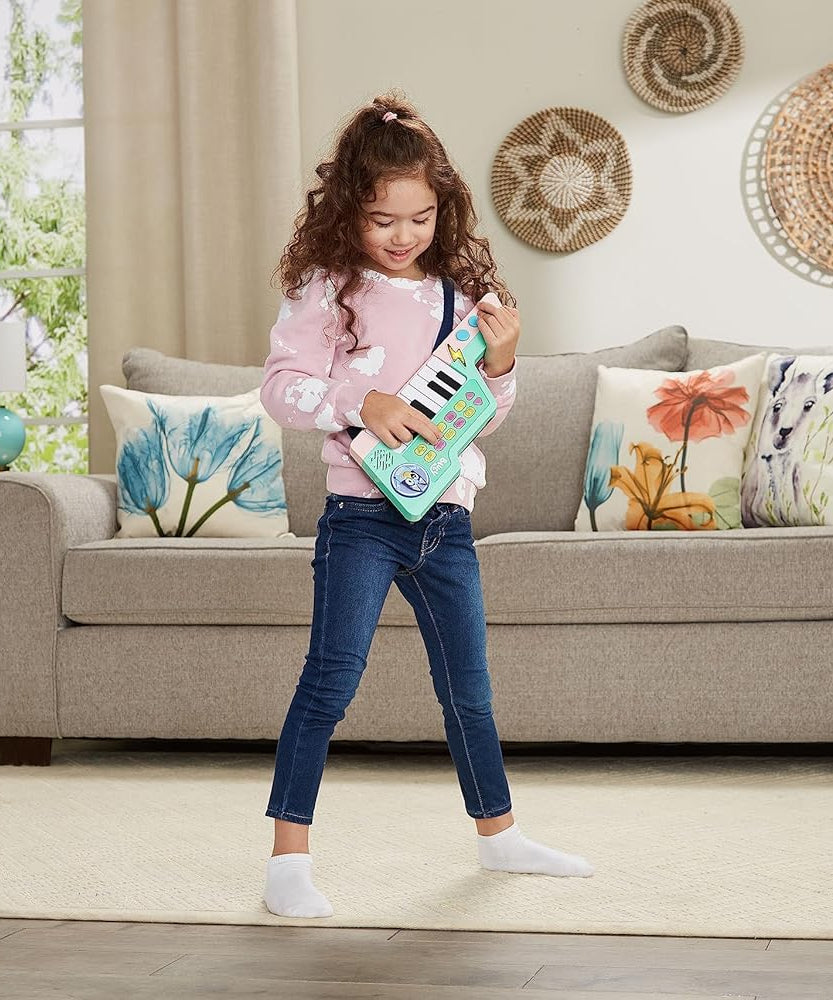 VTech Bluey Keytar, Interactive Musical Toy with 5 Instrument Sounds & 10 Melodies, Kids 3+ Years (English Version)
