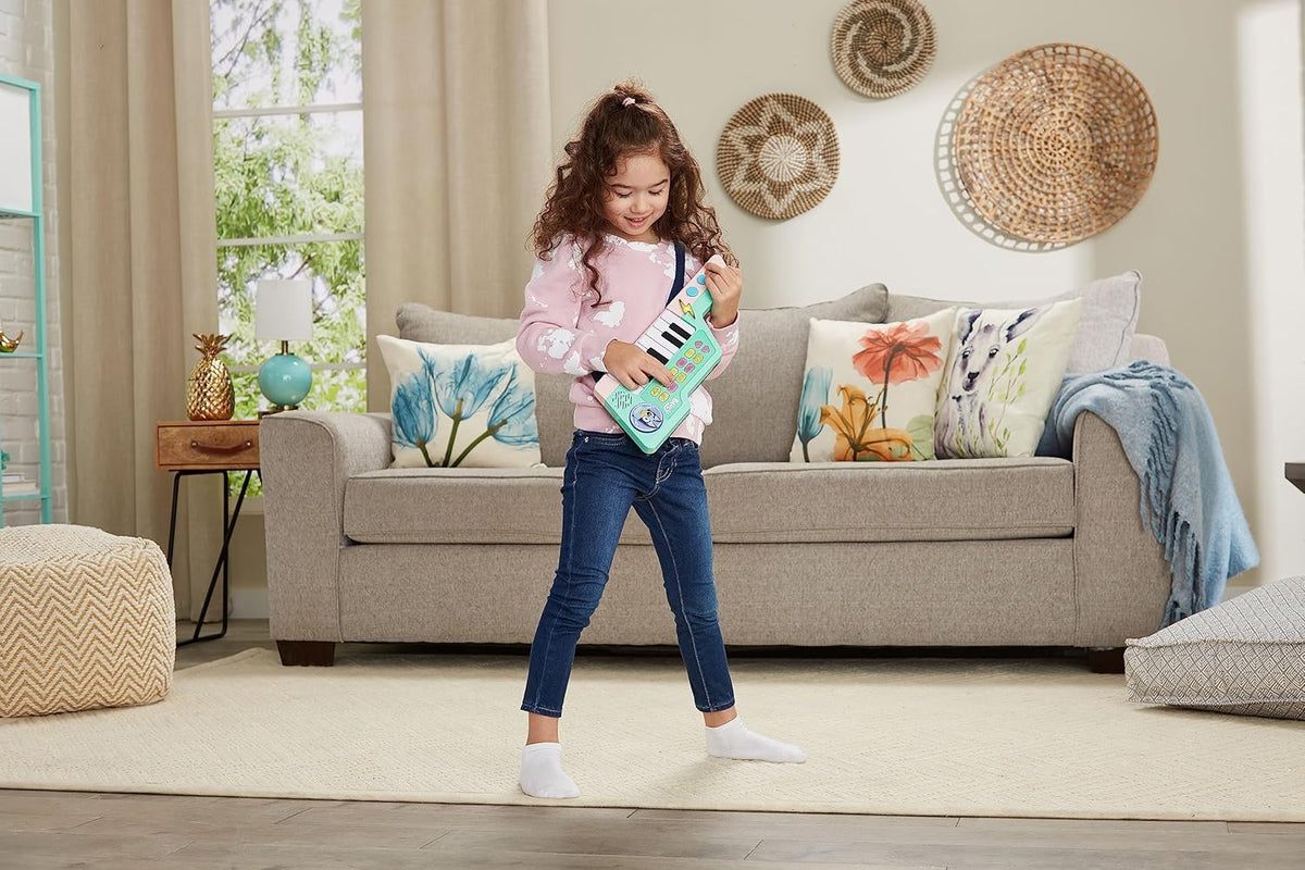 VTech Bluey Keytar, Interactive Musical Toy with 5 Instrument Sounds & 10 Melodies, Kids 3+ Years (English Version)