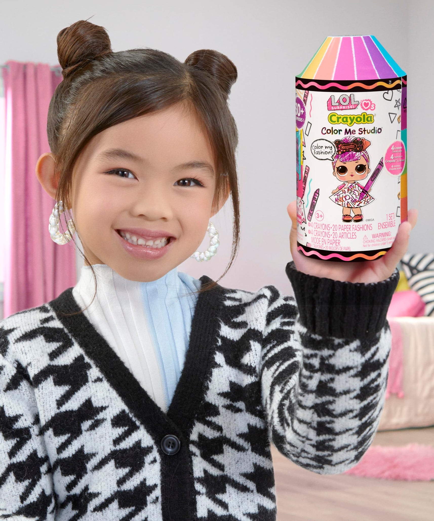 L.O.L. Surprise! Crayola Color Me Studio Doll Set, 30+ Surprises, Includes Crayon Capsule, Crayons, Paper Fashions, Creative Art Toy Gift for Kids