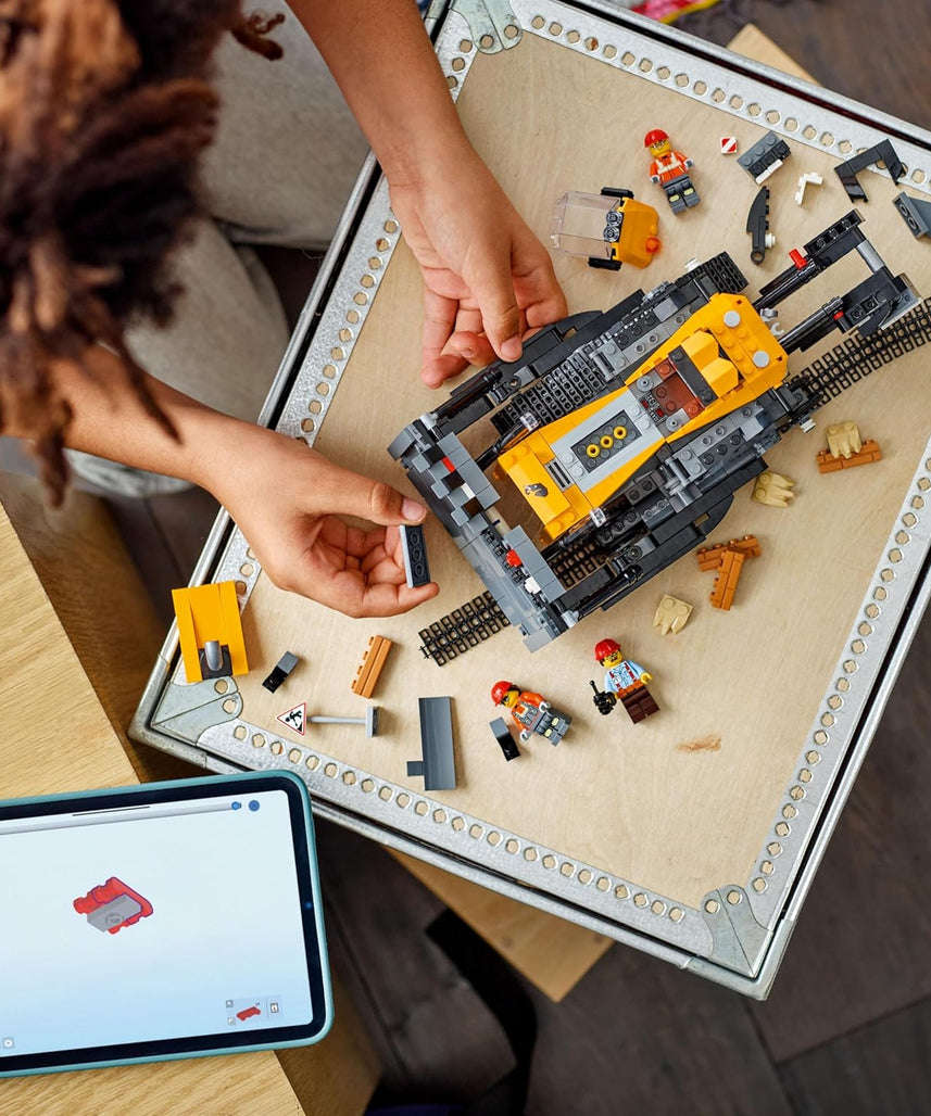 LEGO City Yellow Bulldozer Toy - Large Construction Vehicle Building Set - incl. 3 Minifigures plus Loose Bricks & Road Signs - Birthday Gift for 8+ Year Old Boys - 60466