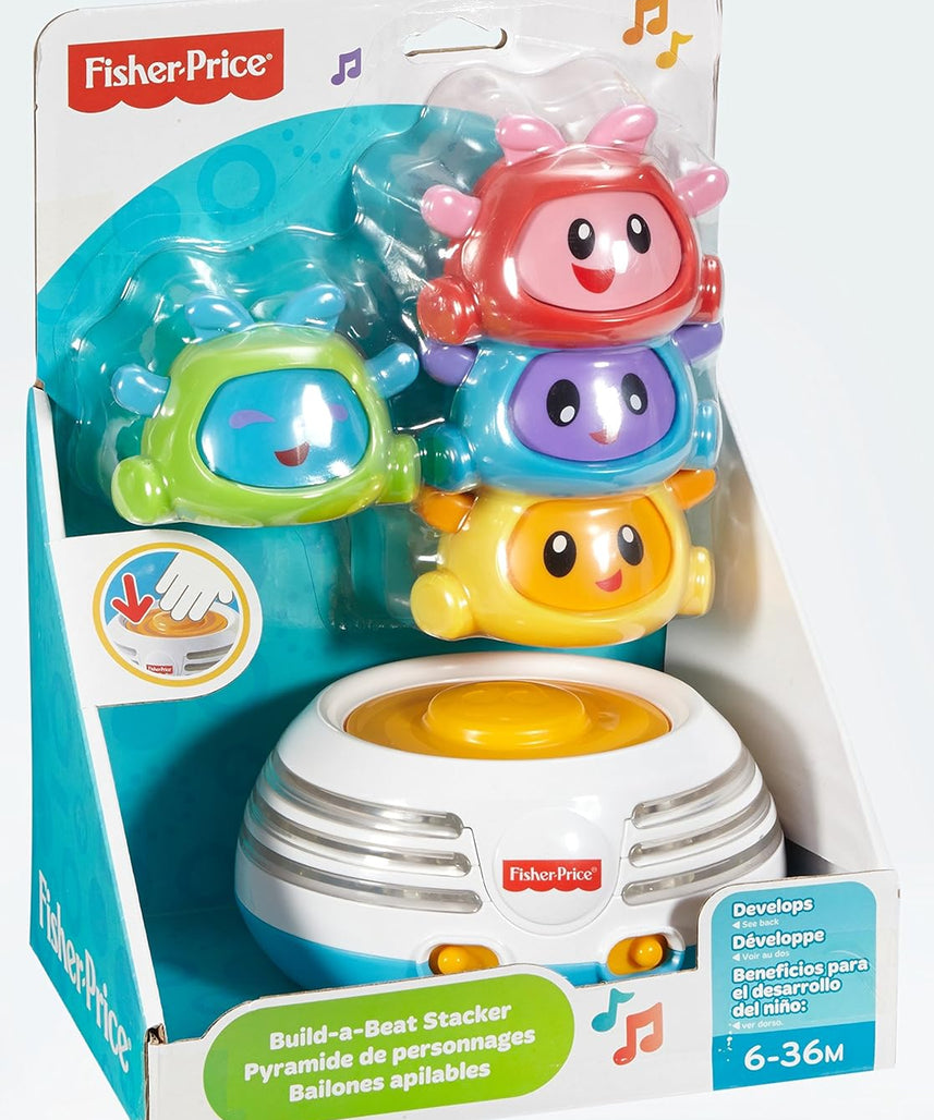 Fisher-Price Bright Beats Build A Beat Stacker Musical Learning Toy for Babies 6+ Months