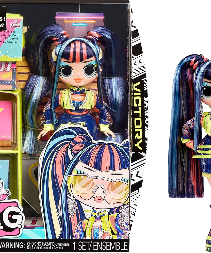 دمية أزياء LOL Surprise OMG Victory، قابلة للتجميع بطول 10 بوصات مع أكثر من 10 مفاجآت، وملابس سباق أنيقة، وإكسسوارات، وميزات وضعية للأطفال من سن 4 سنوات فما فوق