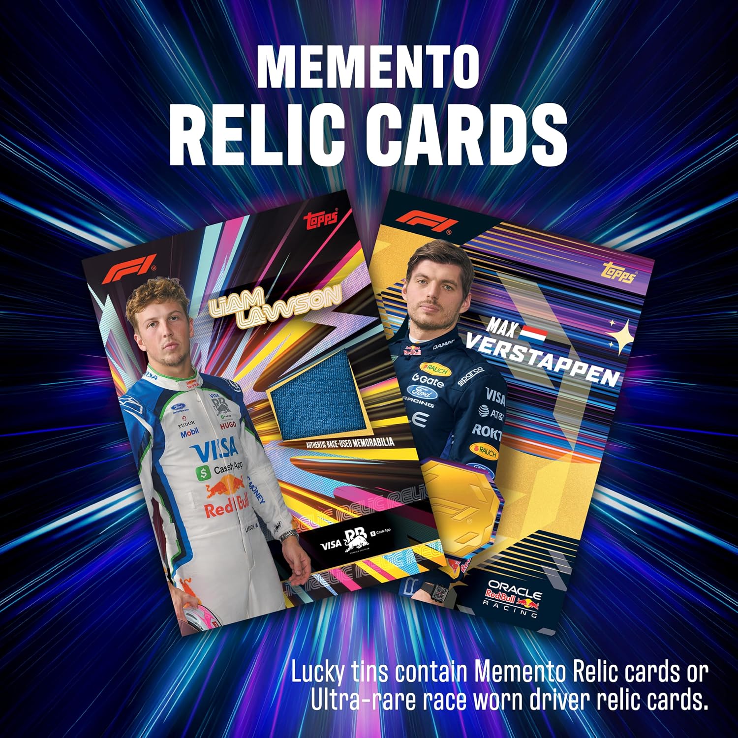 Topps Formula 1 Turbo Attax 2026 Mega Tin Guardians of the Grid, 48 Trading Cards with 4 Exclusive Guardians of the Grid Cards, Memento Relic Chase Cards, Official F1 Collection, 6+ Years