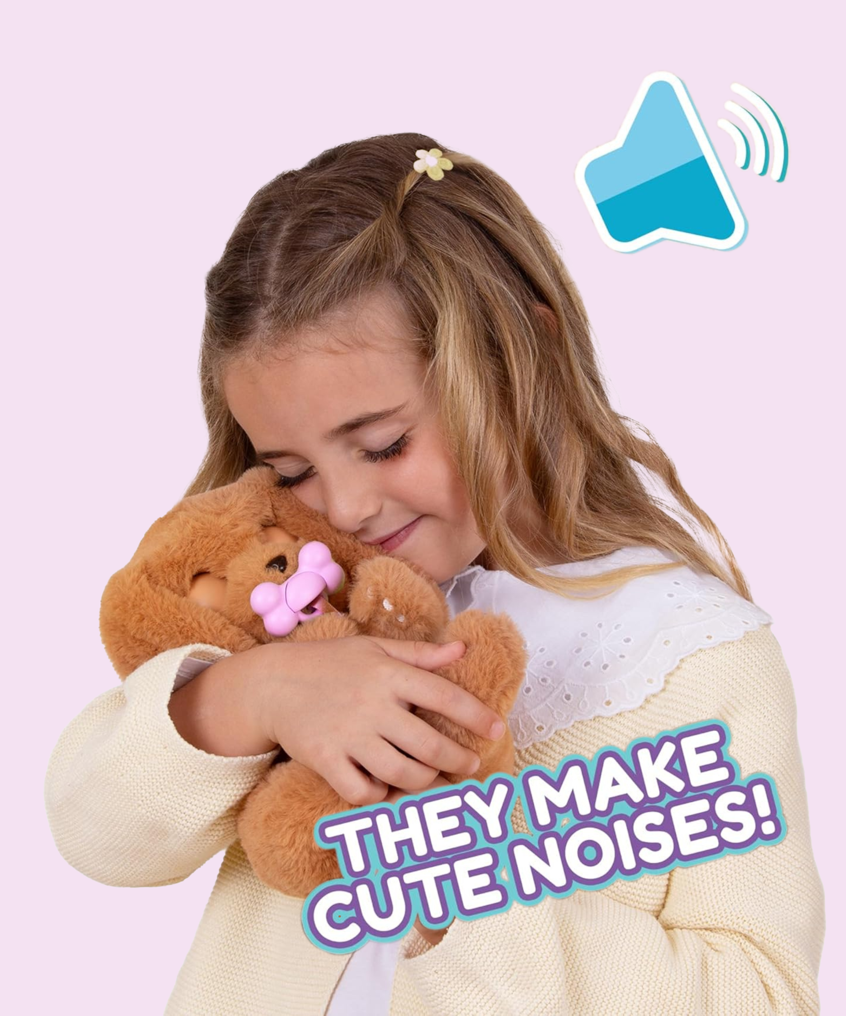 جراء النوم من بيبي باوز، كلب كوكر سبانيل، لعبة جرو تفاعلية من القطيفة مقاس 9.5 بوصة مع حقيبة حمل، لعبة تظاهر للأطفال مع مؤثرات صوتية، مناسبة للأولاد والبنات من سن 18 شهرًا فما فوق